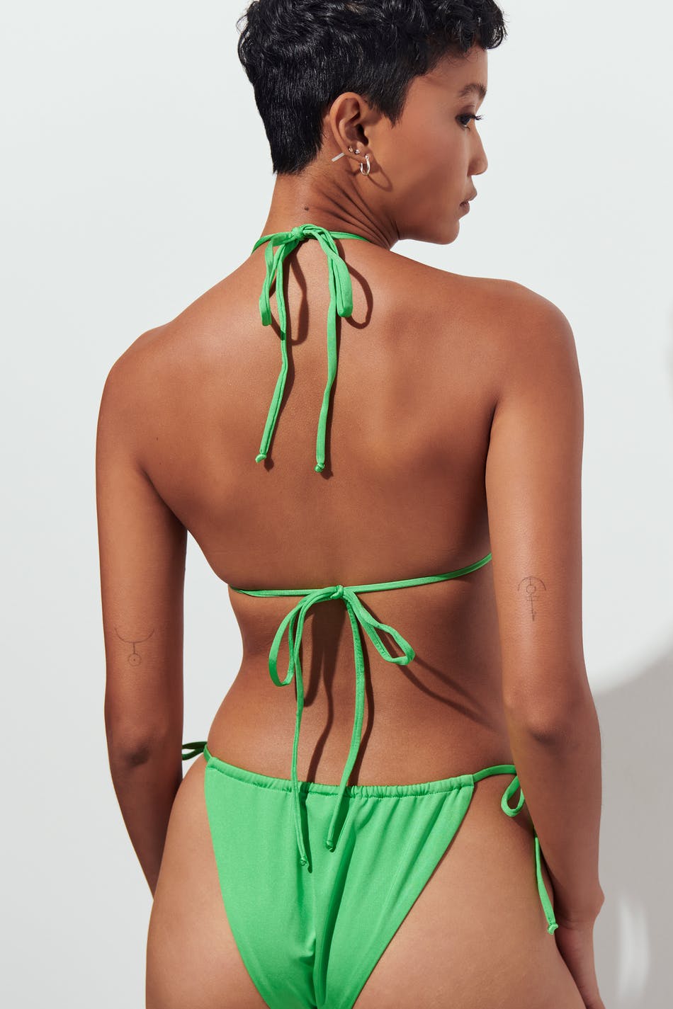 Shiny halterneck bikini triangle