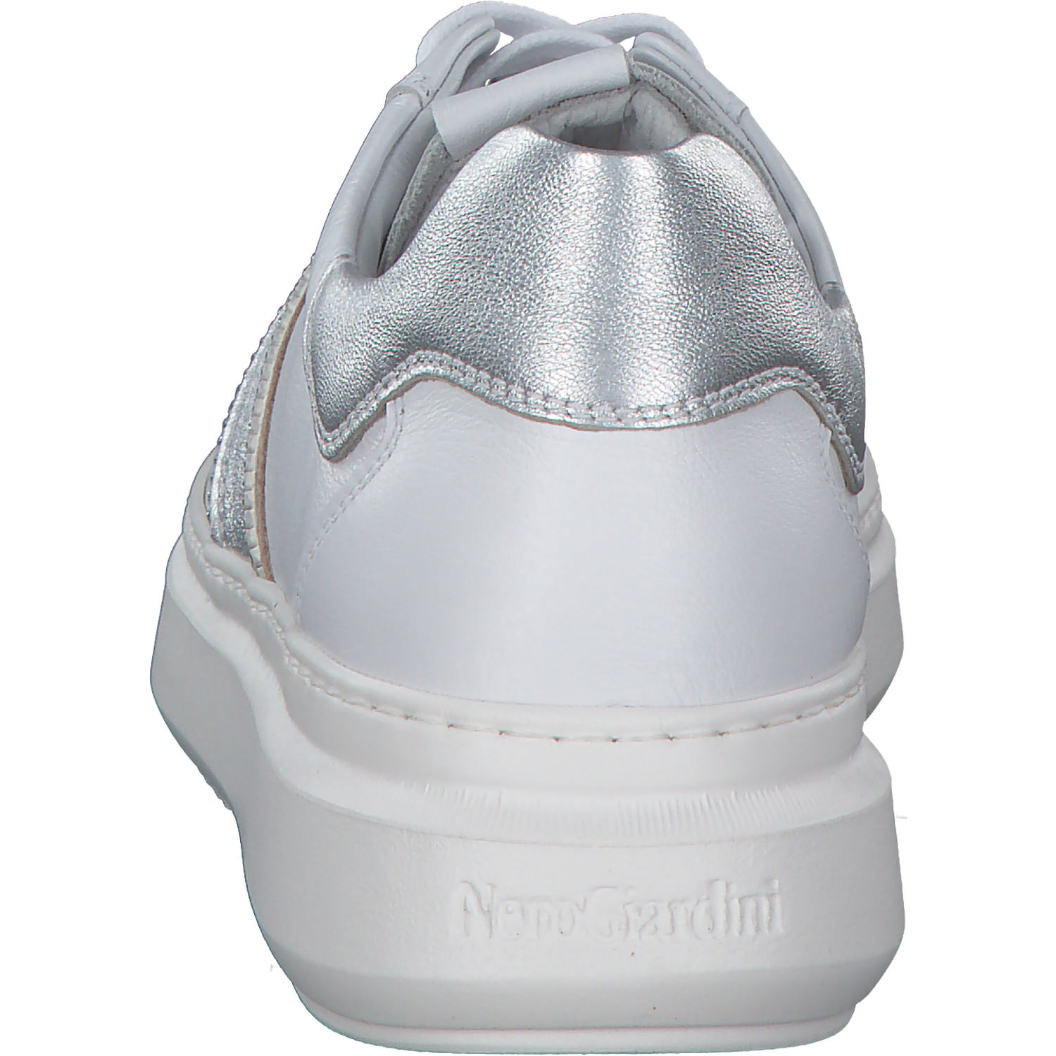 NeroGiardini E306554D, Schnürschuhe, Damen, bianco/argento