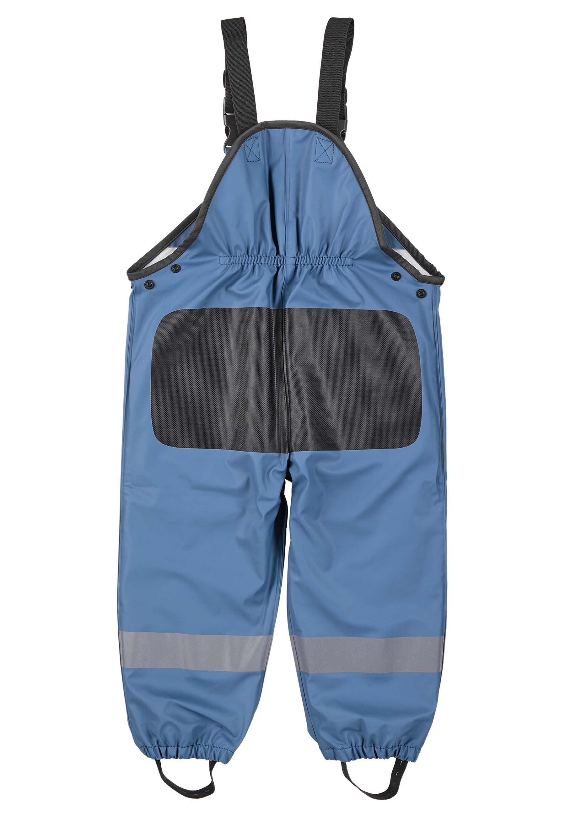 Funktions-Regenhose mit Trägern und Reflektoren