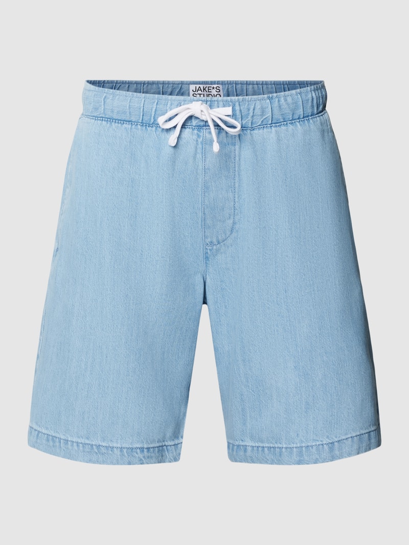 Jeansshorts mit Tunnelzug in jeans