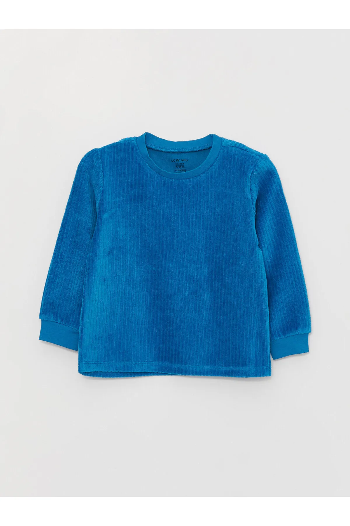 LC Waikiki  Langärmliges Basic-Pyjama-Set für Jungen aus Baumwolle mit Rundhalsausschnitt
