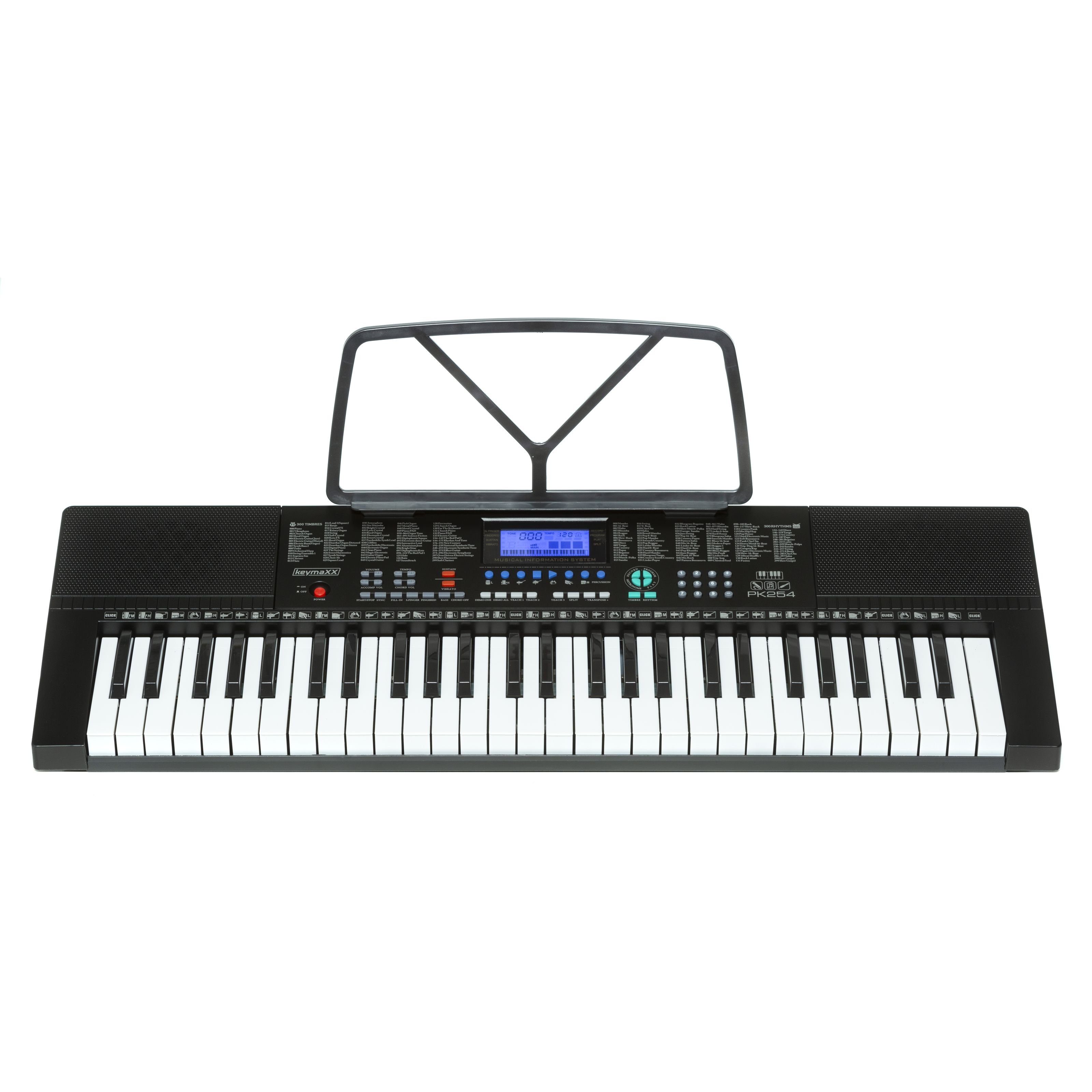keymaXX Home Keyboard, Kinder Keyboard mit 54 Tasten, Mikrofon, Notenhalter, Effekte, Aufnahm