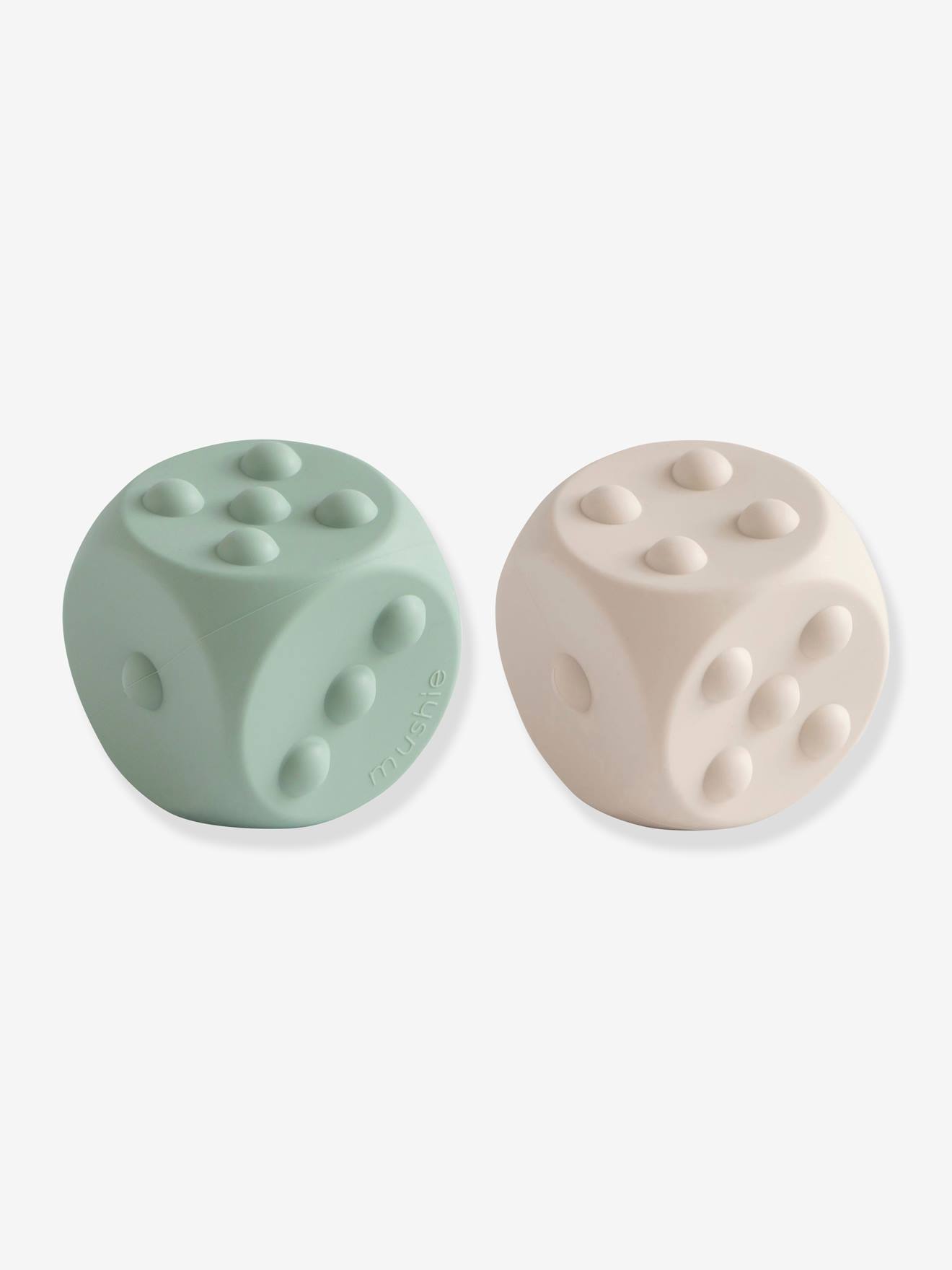 2 dés en silicone MUSHIE gris