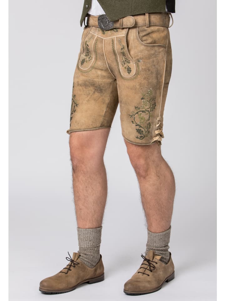 Stockerpoint Stockerpoint Trachtenlederhose Girgl in senf gespeckt-grün günstig kaufen