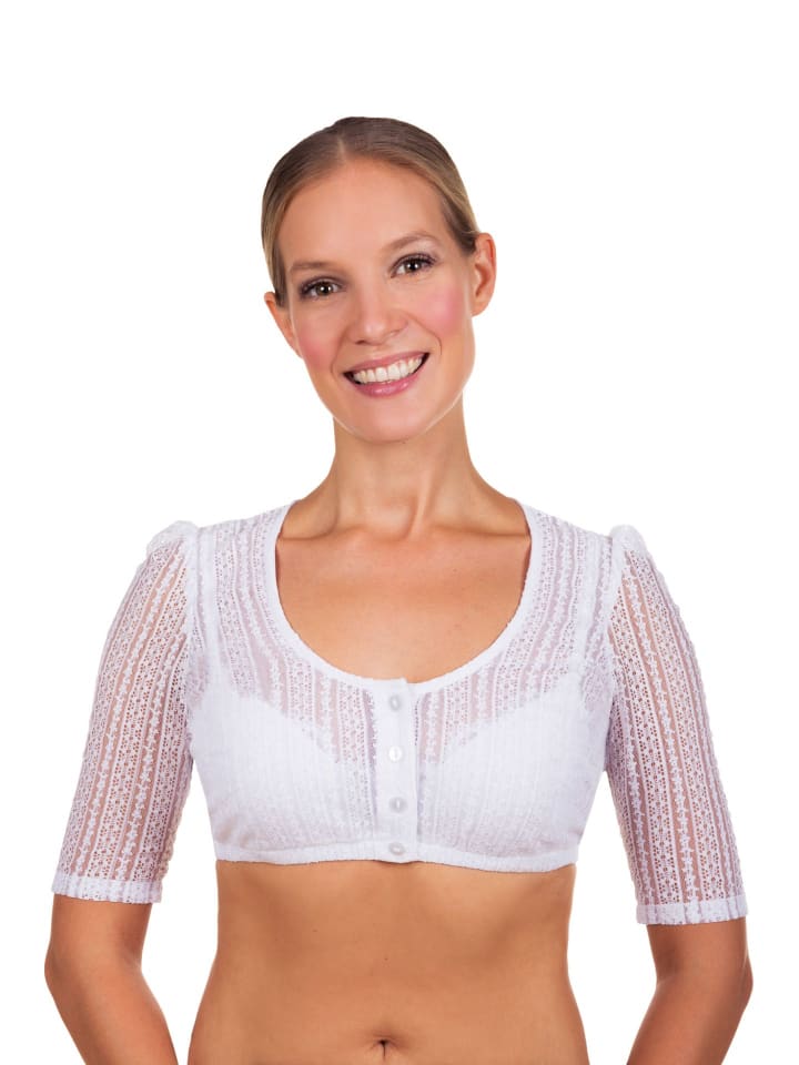 Edelnice Dirndlbluse Kassandra in weiß günstig kaufen