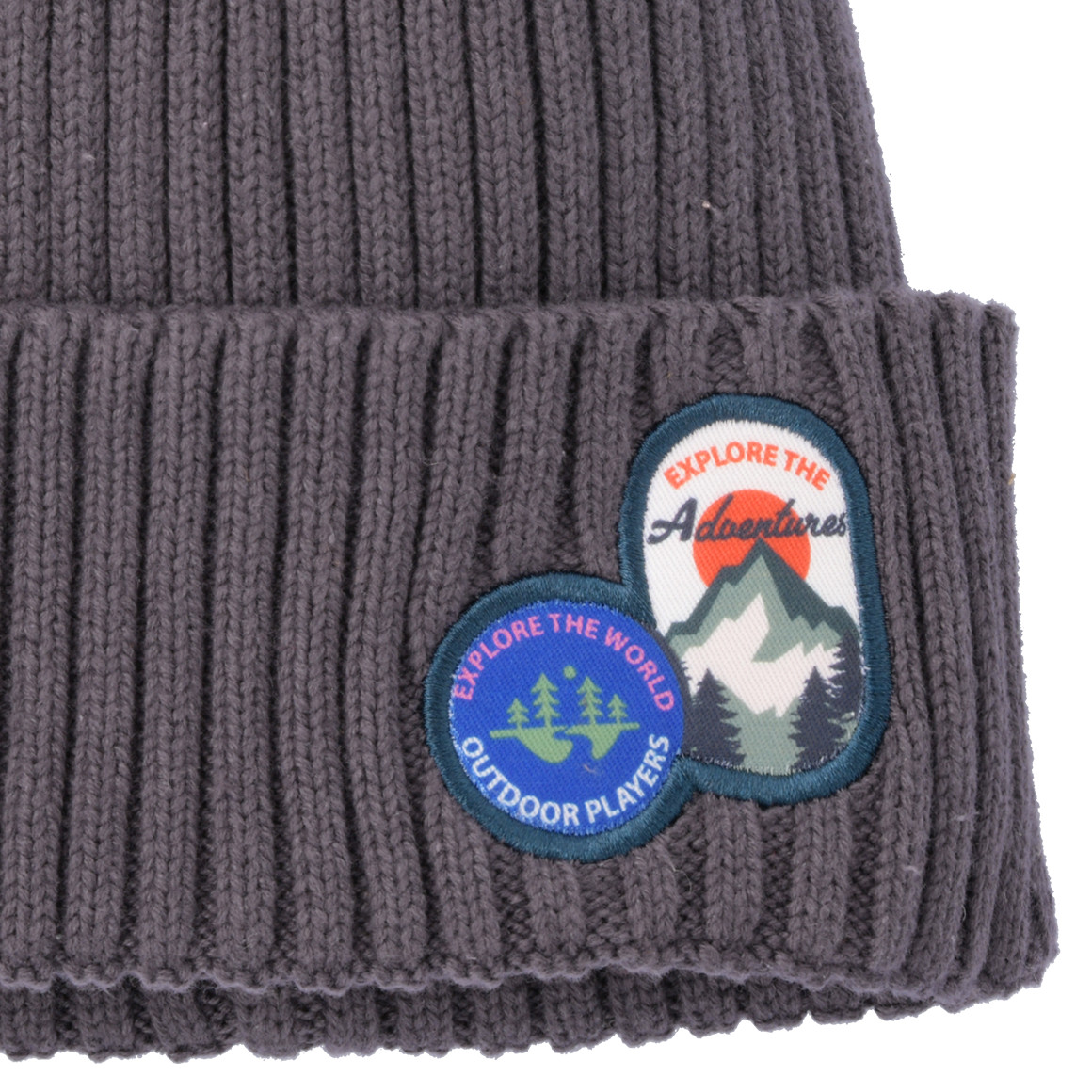 Jungen Strickmütze mit Patches