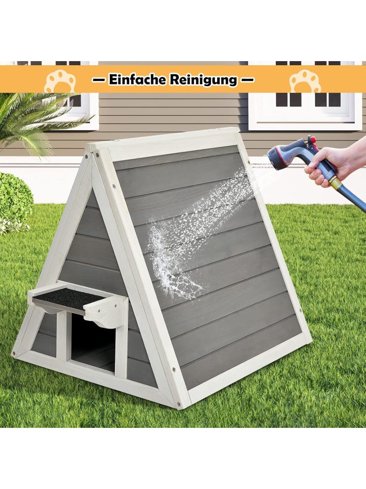 COSTWAY Katzenhaus in Grau günstig kaufen 50 cm