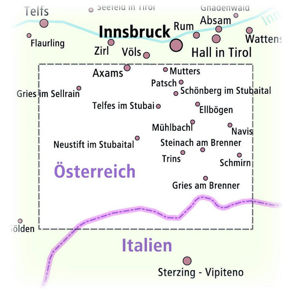 Stubaier Alpen, Stubaital, Wipptal  Wander- und Radkarte 1 : 35 000 - Wanderkarte