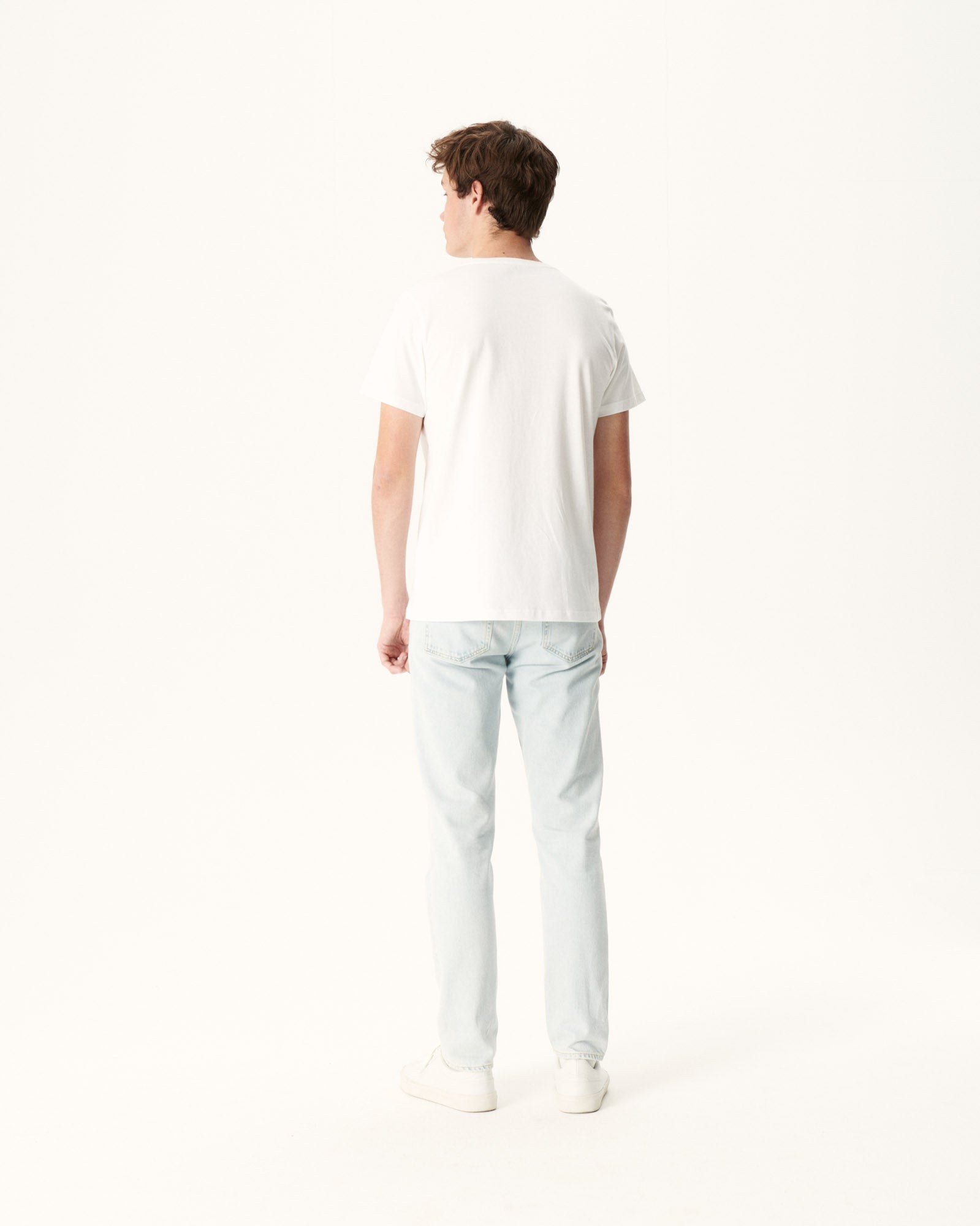 T-shirt homme en coton biologique Blanc Benito