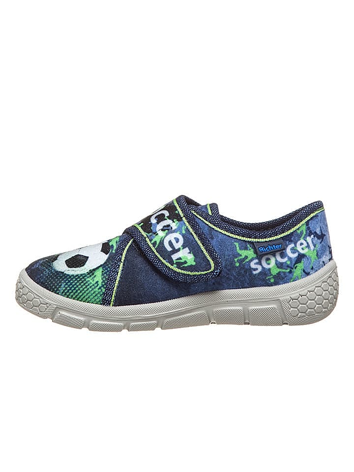 Richter Shoes Hausschuhe in Blau/ Weiß günstig kaufen 20