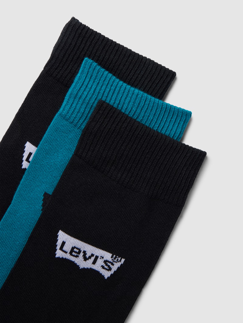 Socken mit Label-Details im 3er-Pack in petrol
