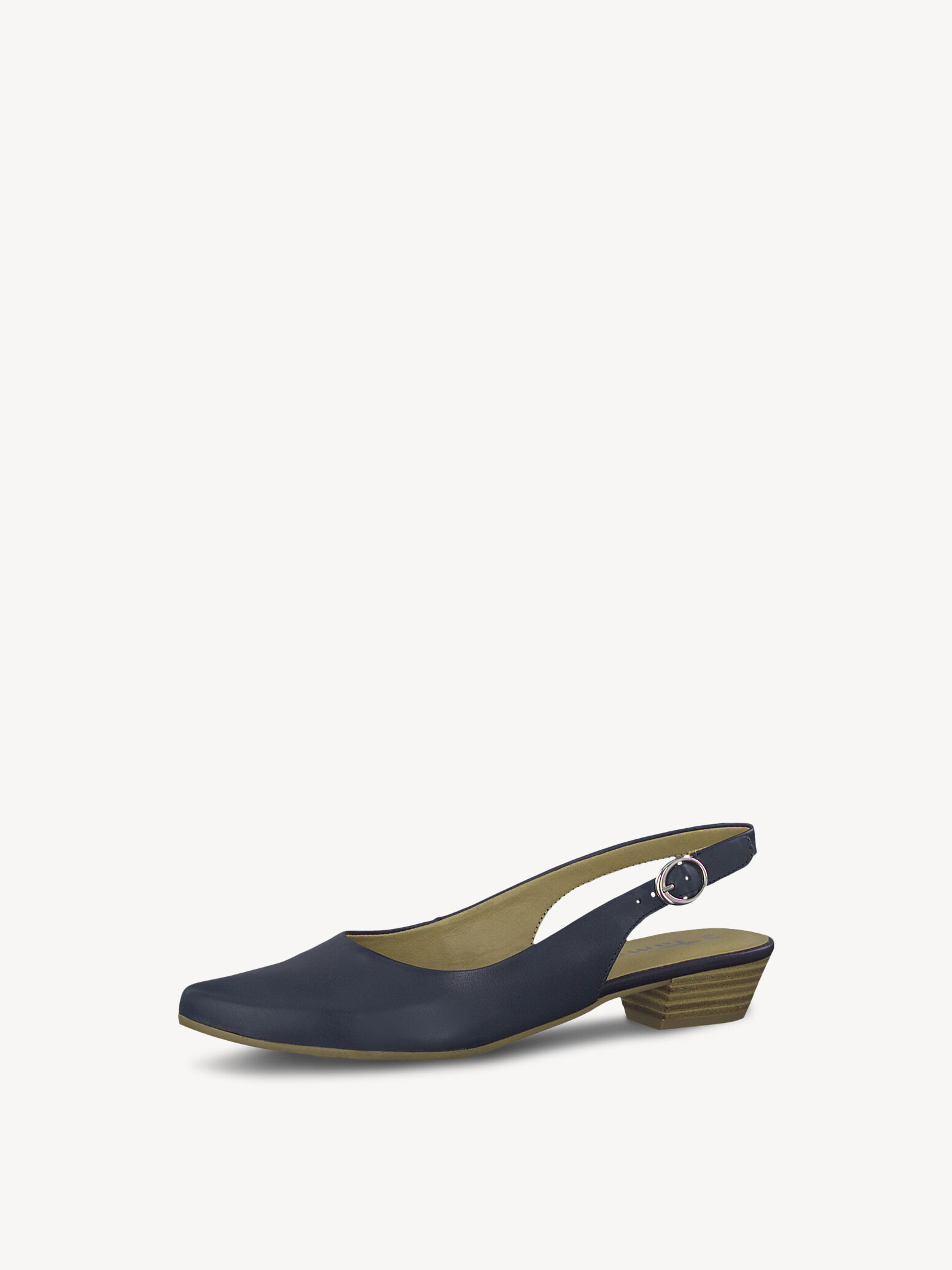 Escarpin en cuir - bleu