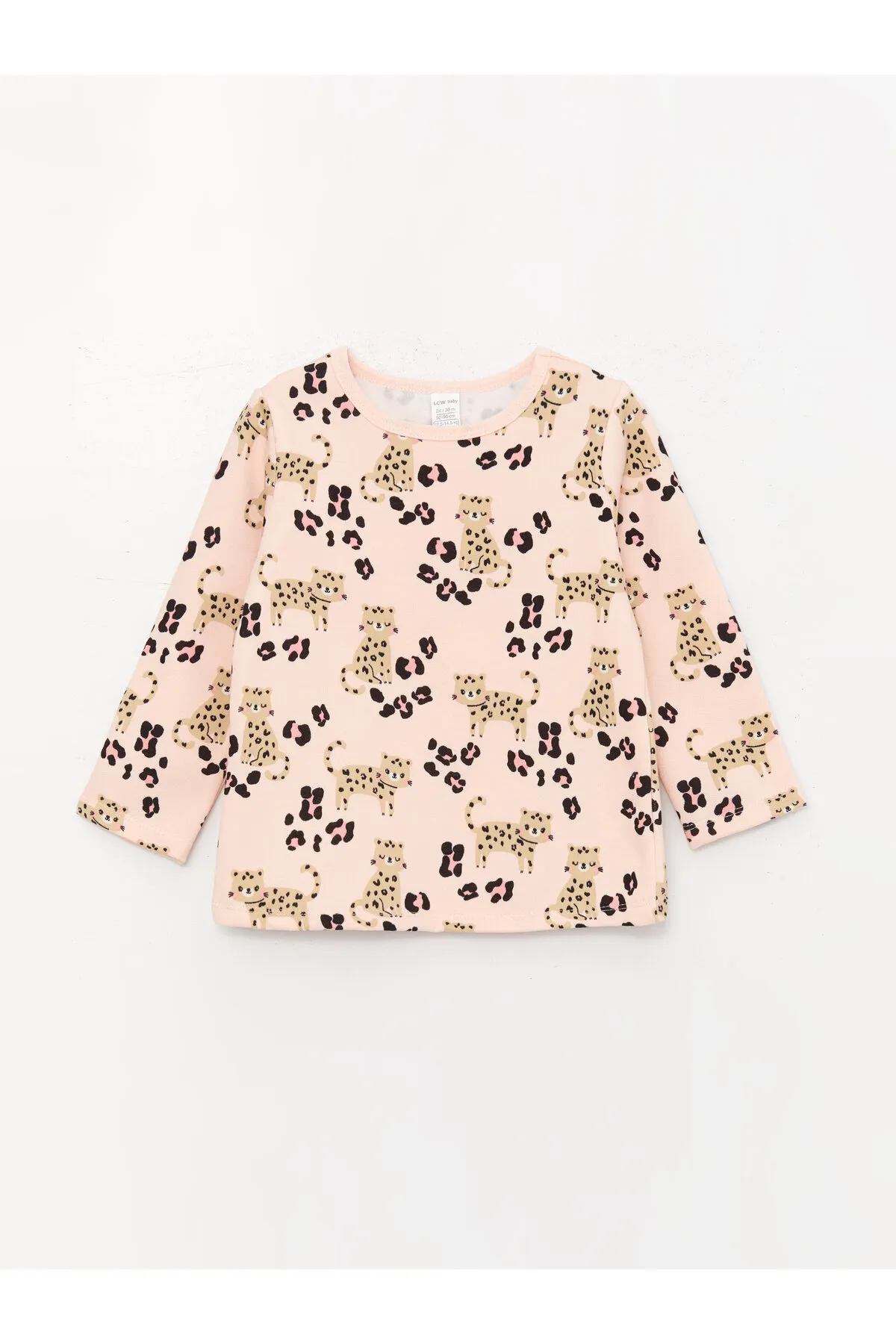 LC Waikiki  Bedrucktes Baby-Pyjama-Set mit Rundhalsausschnitt