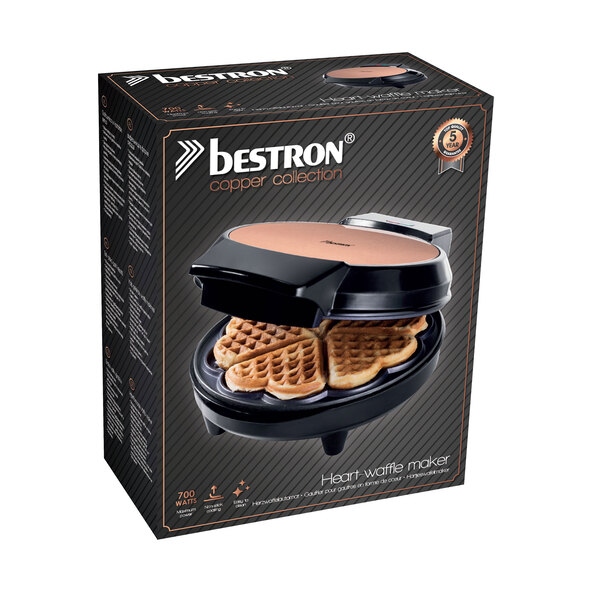 Waffeleisen, Herzform, kupfer