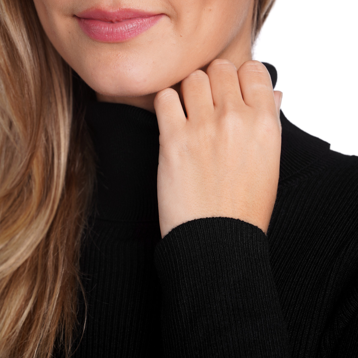 Damen Rollkragenpullover gerippt