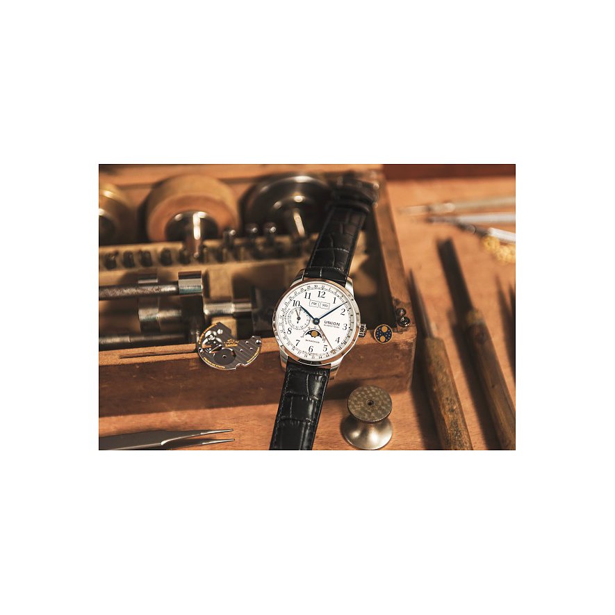 Union Glashütte Herrenuhr 1893 Johannes Dürrstein Edition Gangreserve
