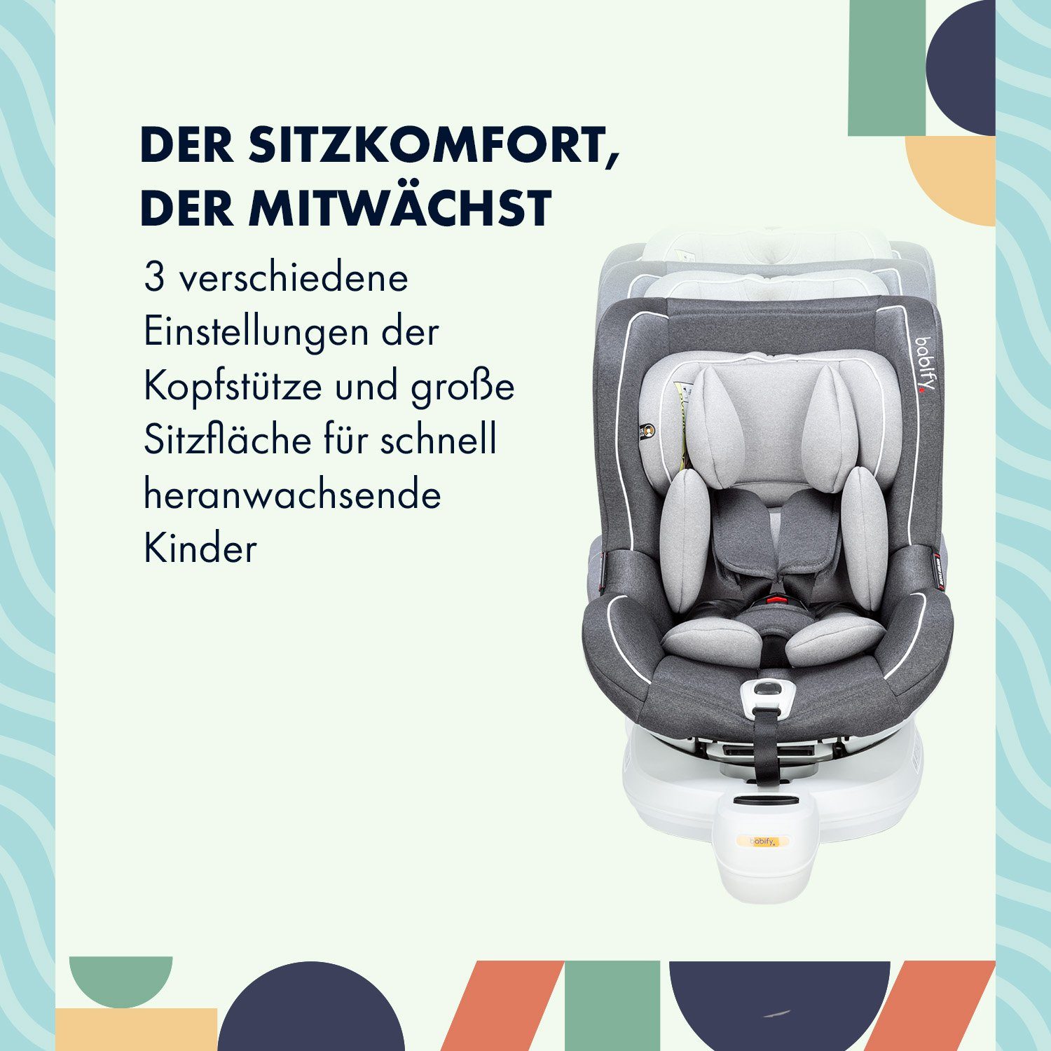 Babify Autokindersitz Swivel 360 Protect Auto-Kindersitz, ab: ab Geburt, bis: 4 Jahre, ab: 2 kg, bis: 18 kg