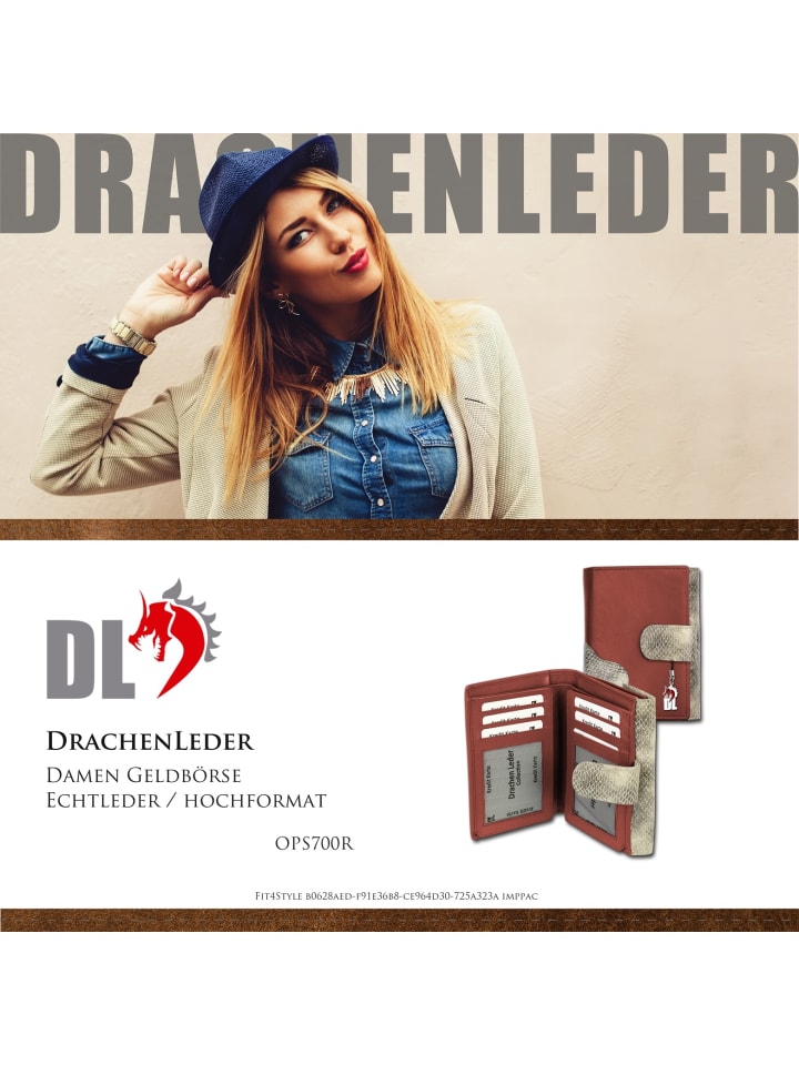 DrachenLeder Portemonnaie Leder Damen, Jugend Geldbörse Schlangenoptik günstig kaufen onesize