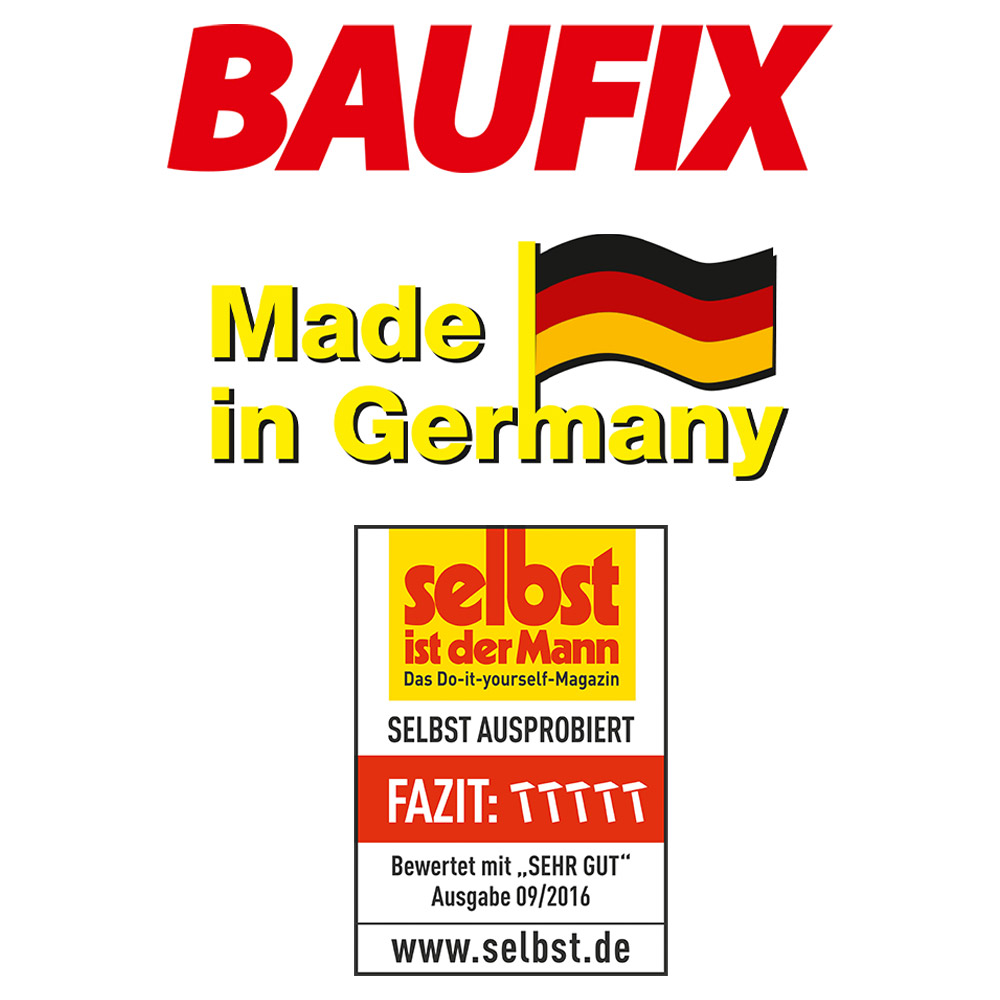 Baufix XXL-Express-Deckfarbe 5 Liter, Nussbraun - 2er-Set