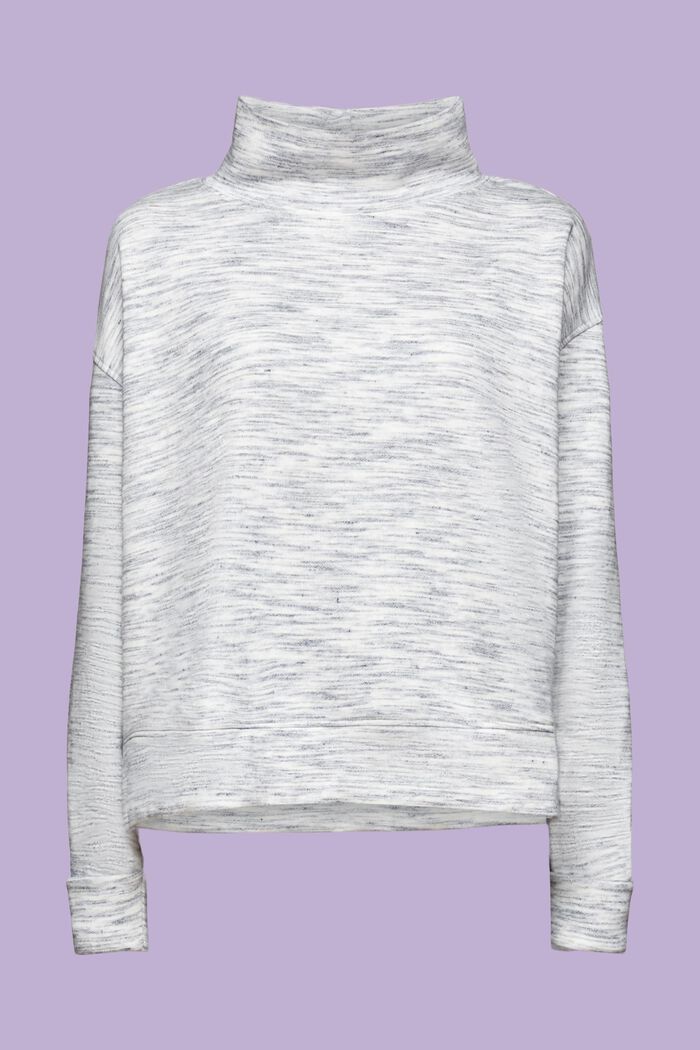 Meliertes Sweatshirt mit Stehkragen