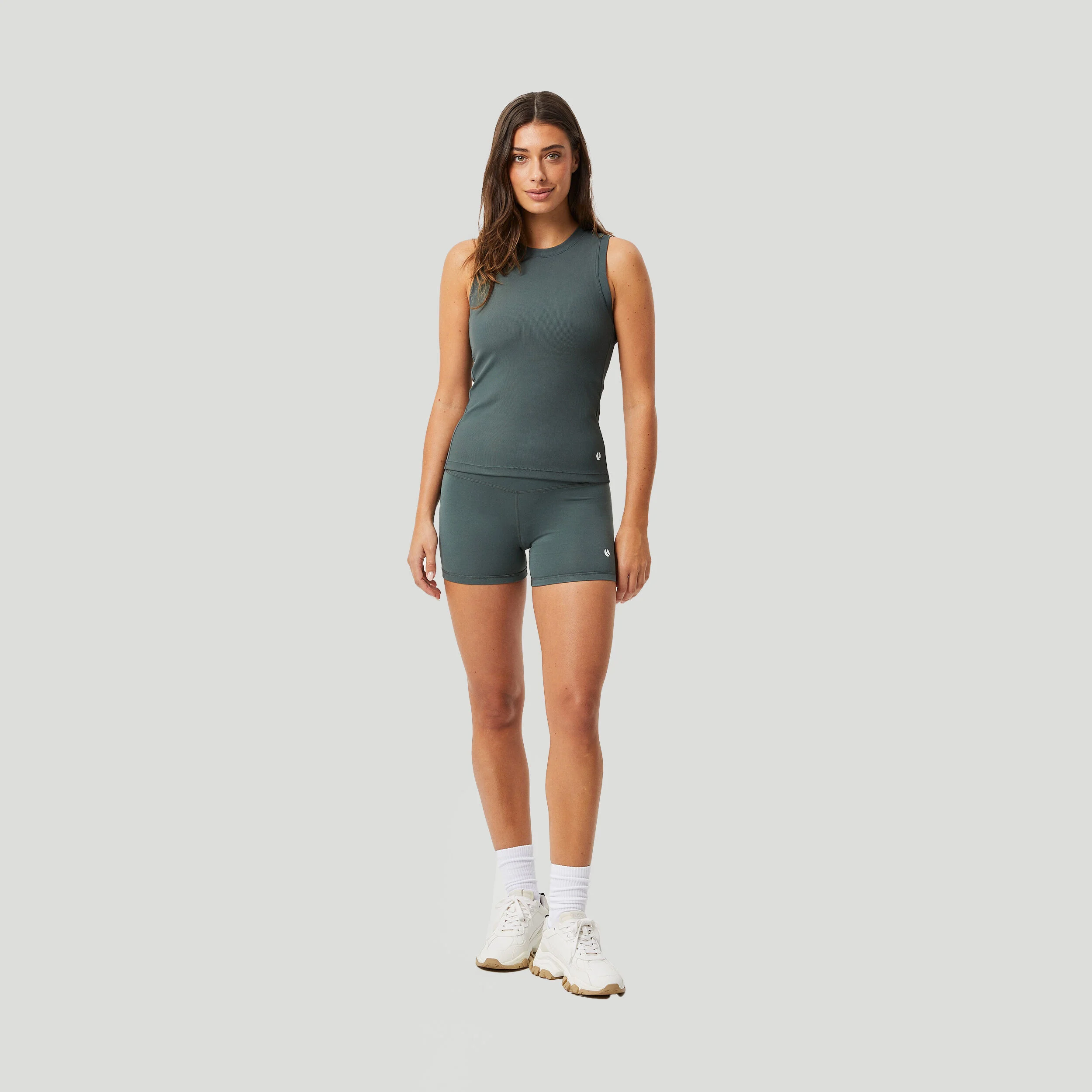 Ace Rib Pocket Tank-Top Damen - Dunkelgrün