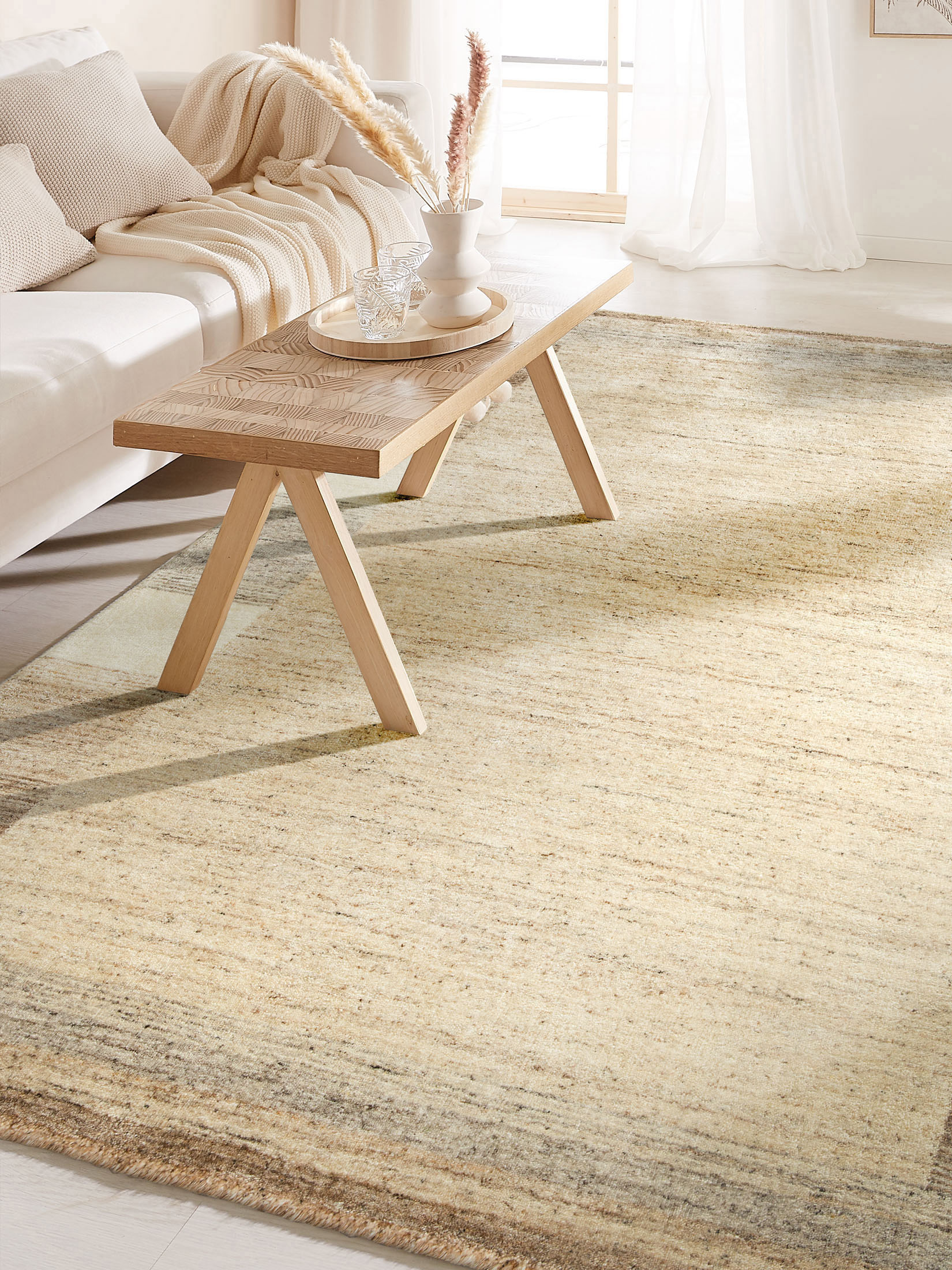Makanpur Woll-Teppich, Sand Grey