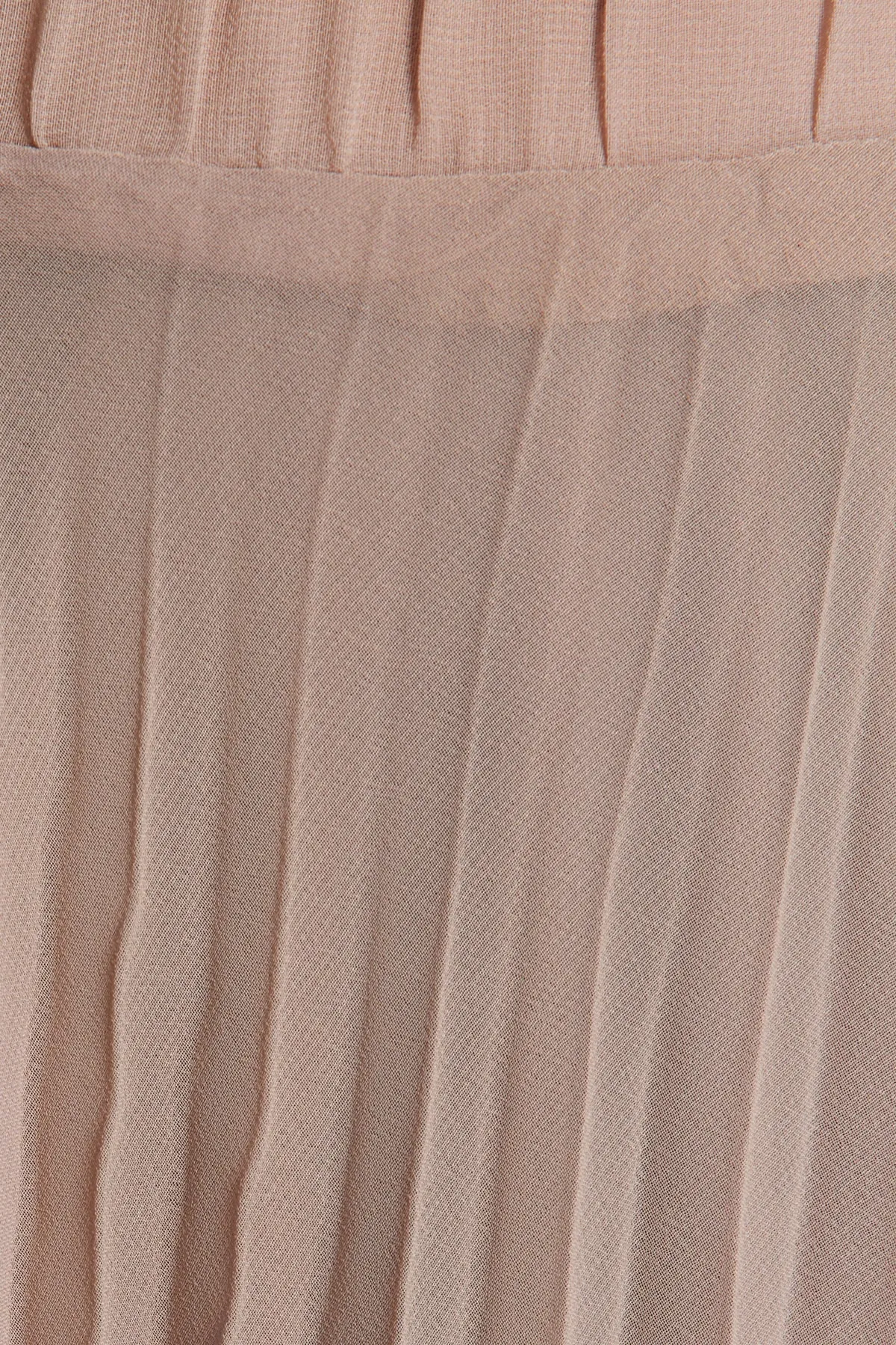 Trendyol Modest  Beiger Plisseerock aus gewebtem Chiffon mit elastischer Taille und Futter TCTSS23EE00019