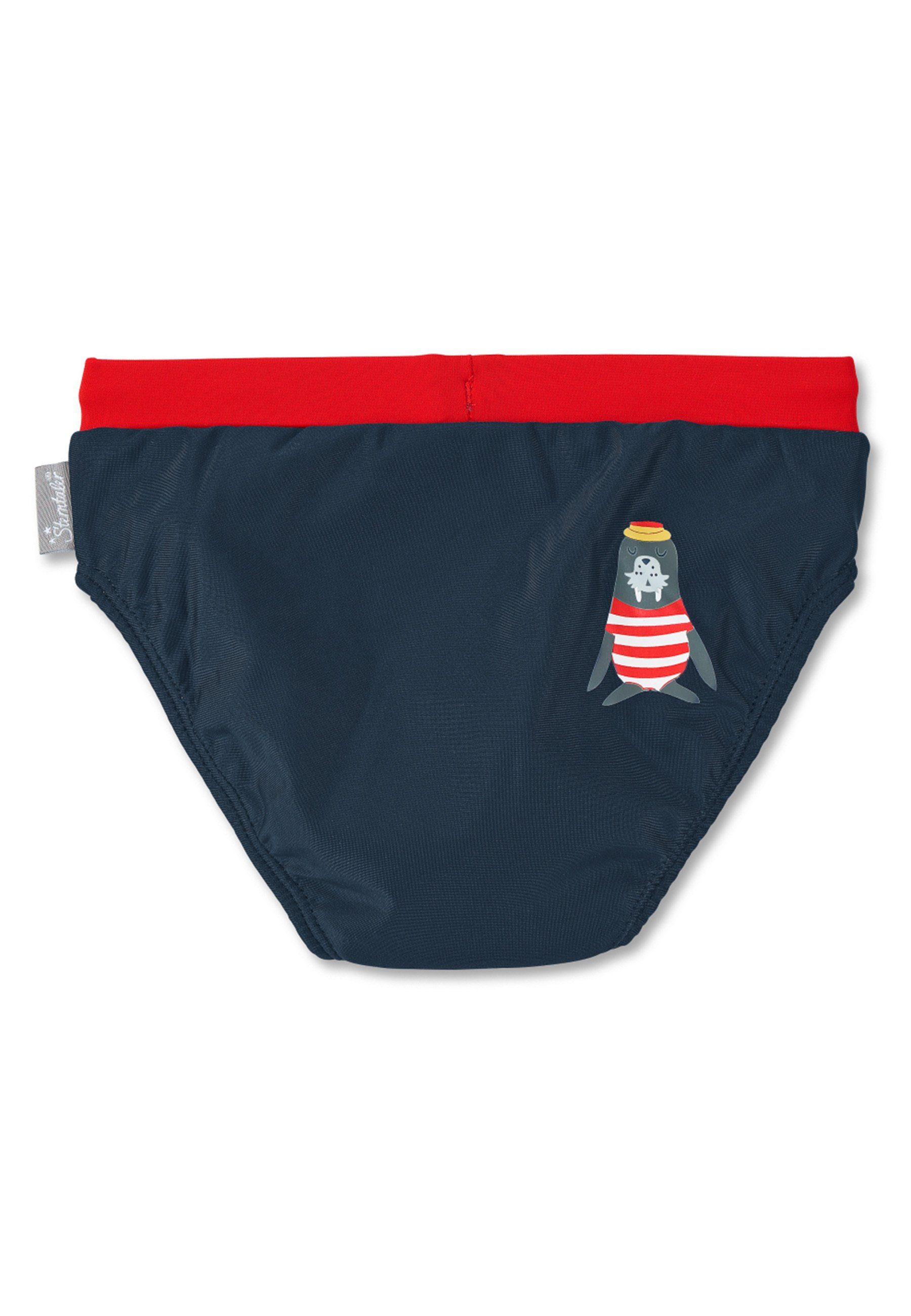 Sterntaler® Badehose Badehose Robbe (1-St) Baby Badehose - Badeshorts mit Windeleinsatz bis Größe 86/92 in Marine - Bademode mit UV-Schutz 50+ und Weitenregulierung innenliegend und Motiv 