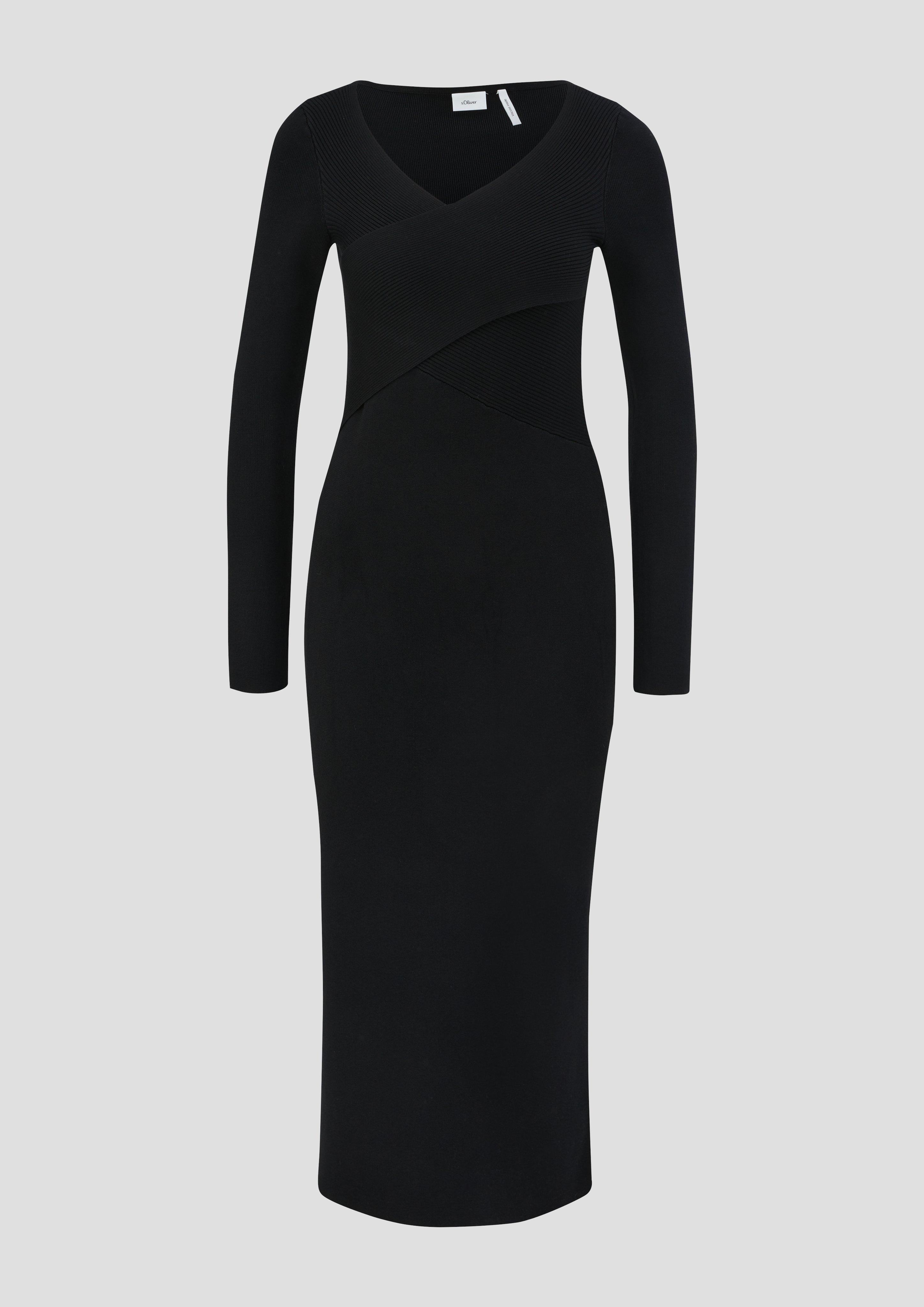 Strickkleid in Wickel-Optik  2140471-9999