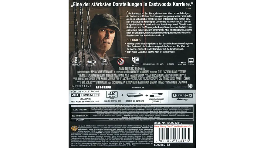 The Mule  (4K Ultra HD) (+ Blu-ray 2D)