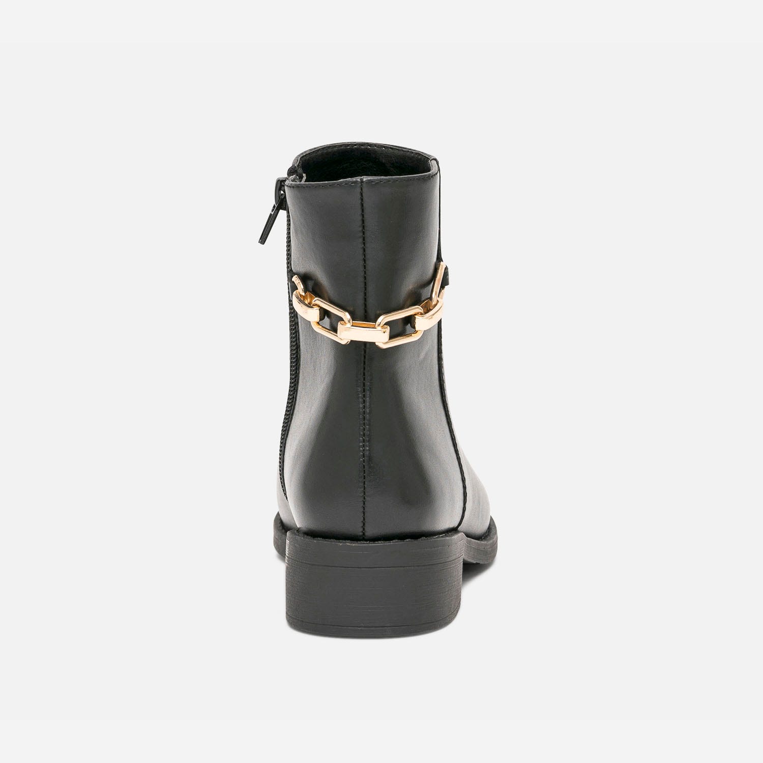 Boots noir avec chaîne dorée