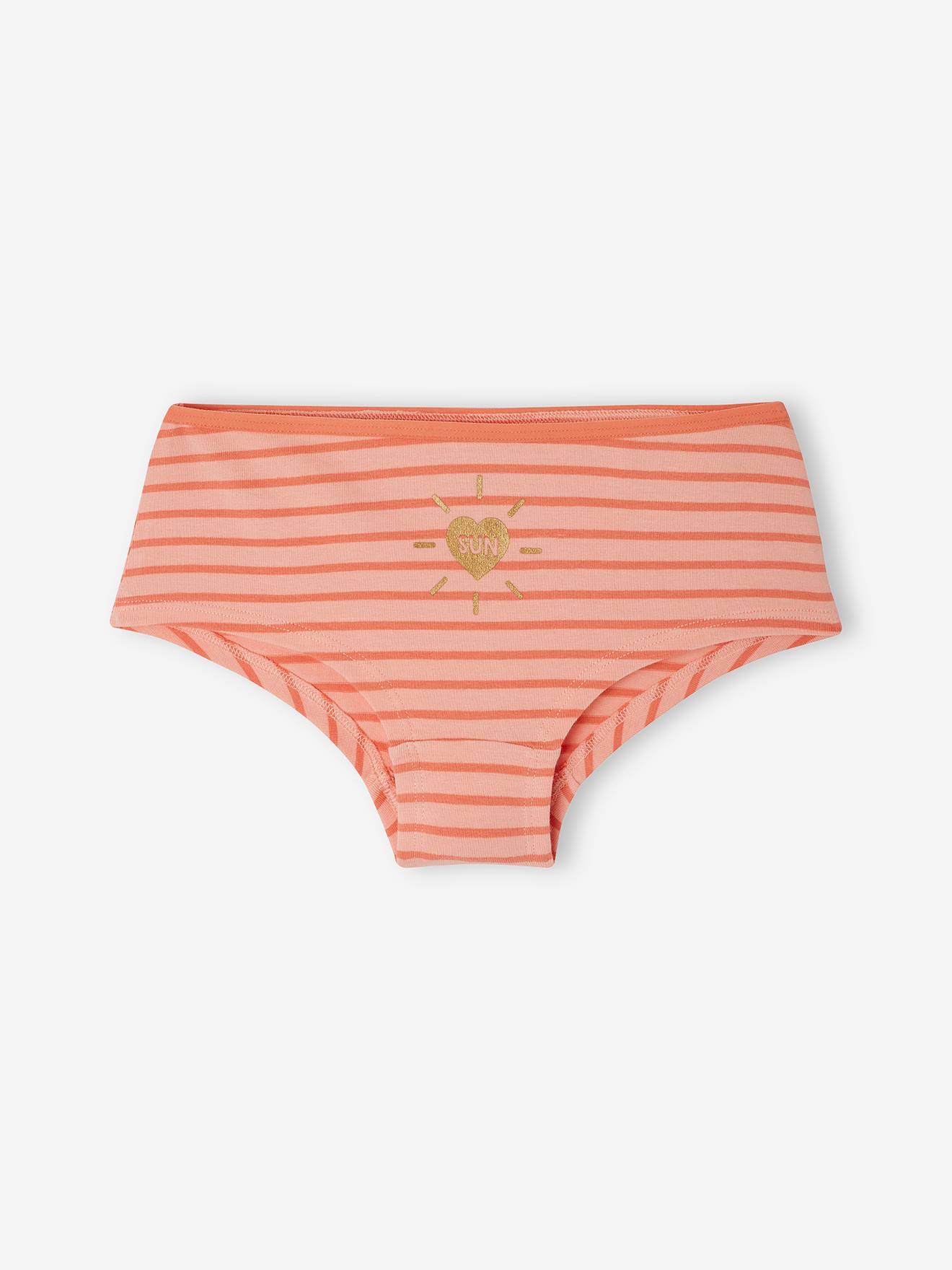 Vertbaudet 5er-Pack Mädchen Shortys mit Bio-Baumwolle - pfirsich