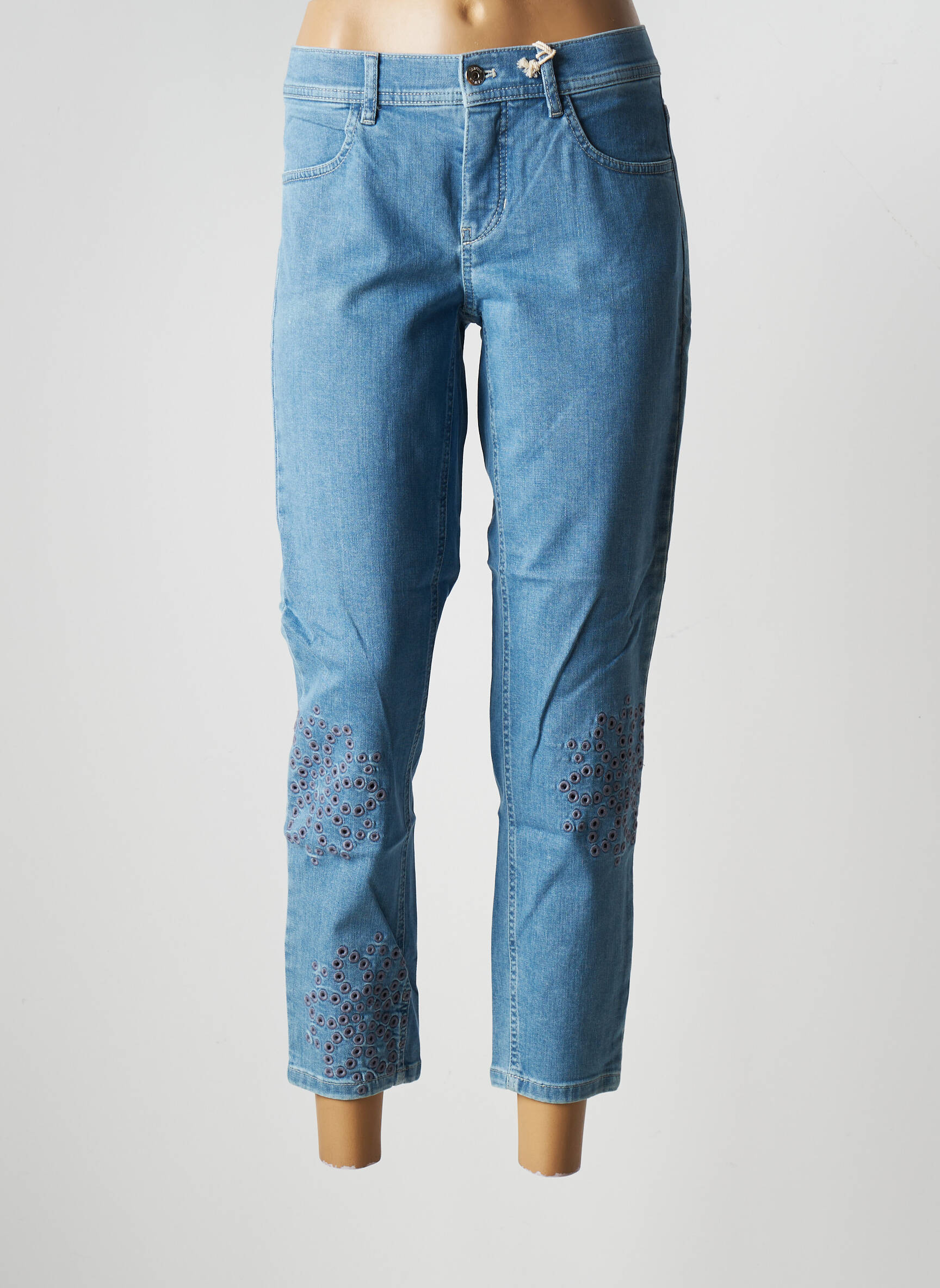 Taifun Jeans Coupe Slim Femme couleur bleu