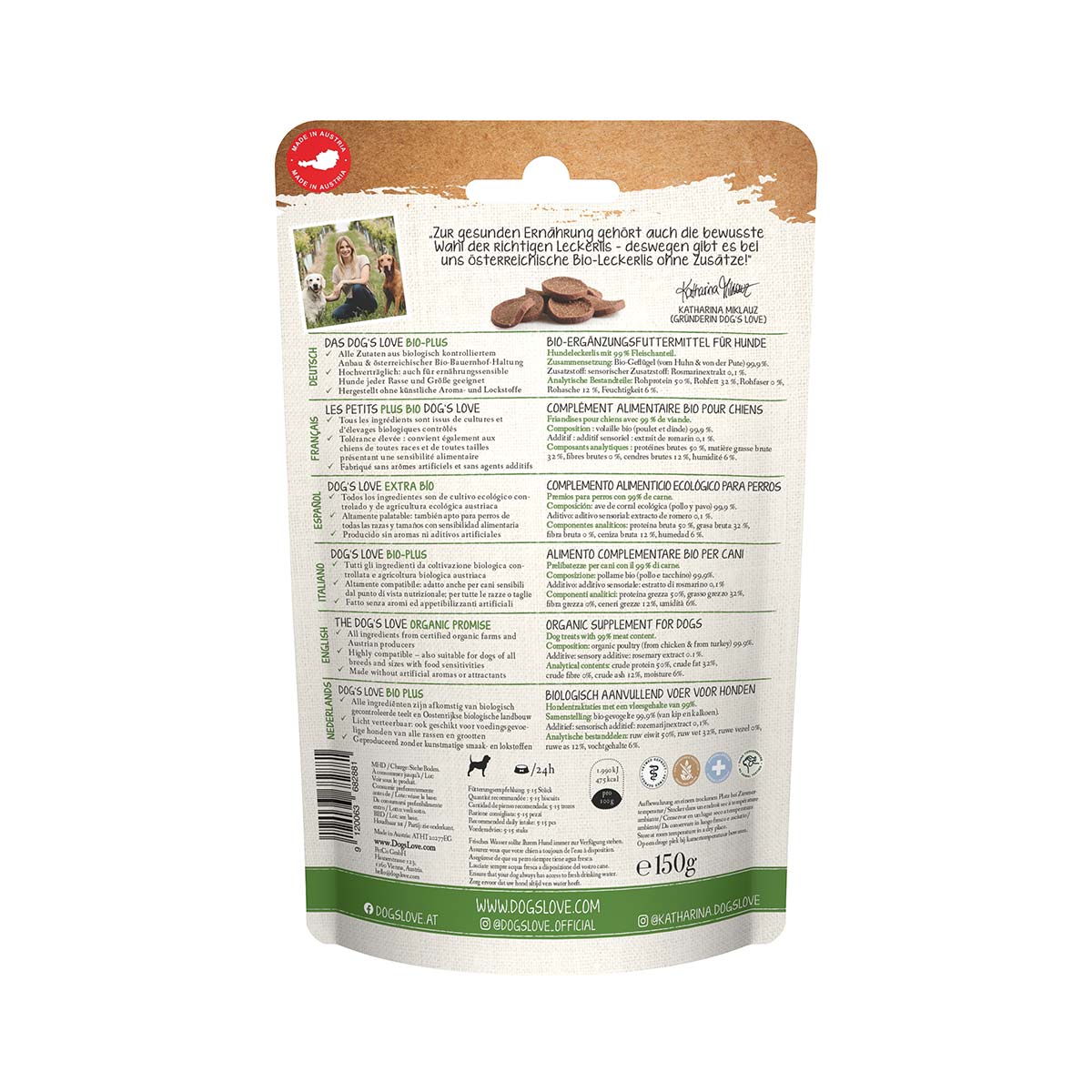 DOG'S LOVE BIO CHIPS Geflügel 150g günstig kaufen bei ZooRoyal
