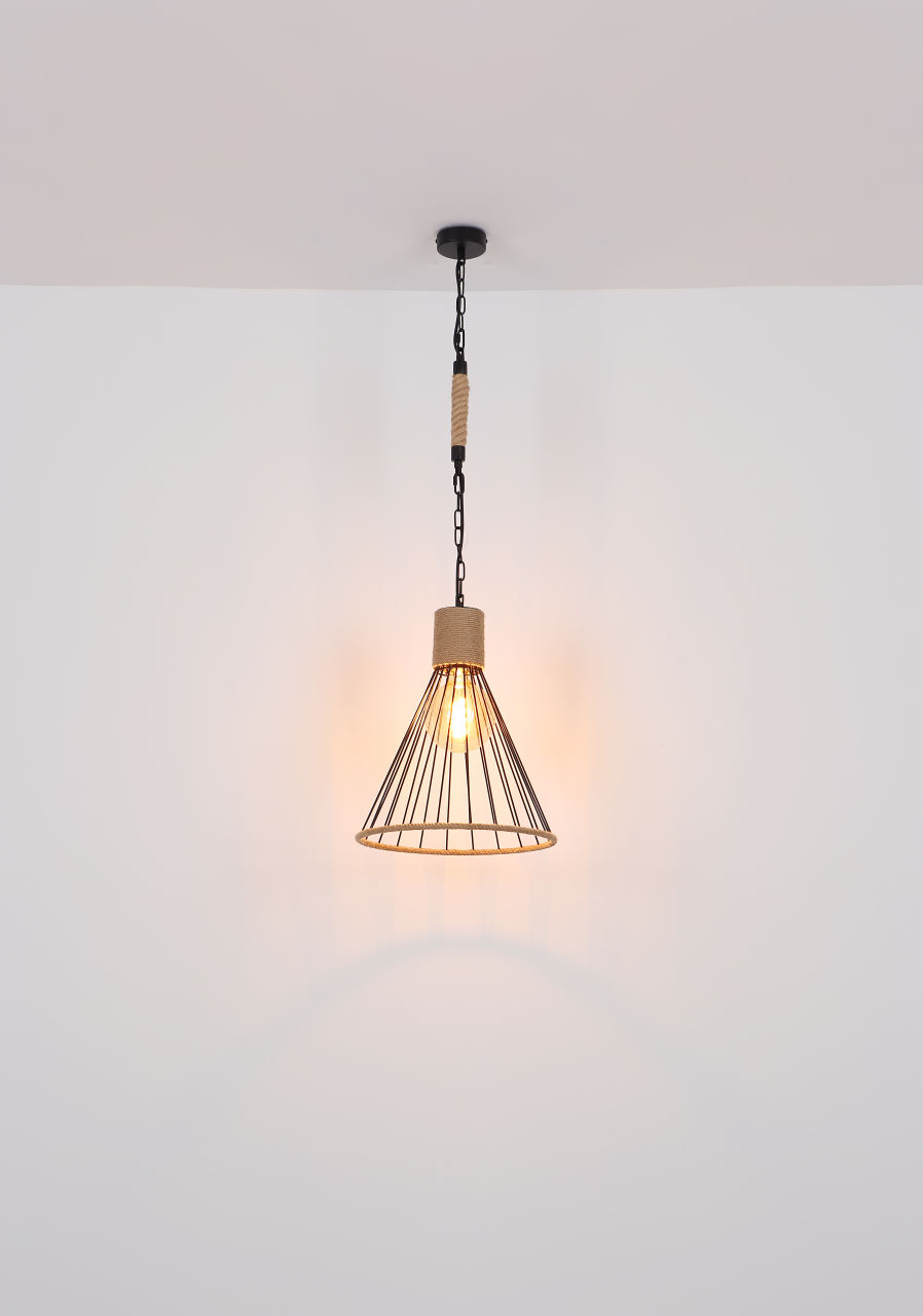 Globo Lighting - HALIA - Hängeleuchte Metall schwarz matt, 1x E27