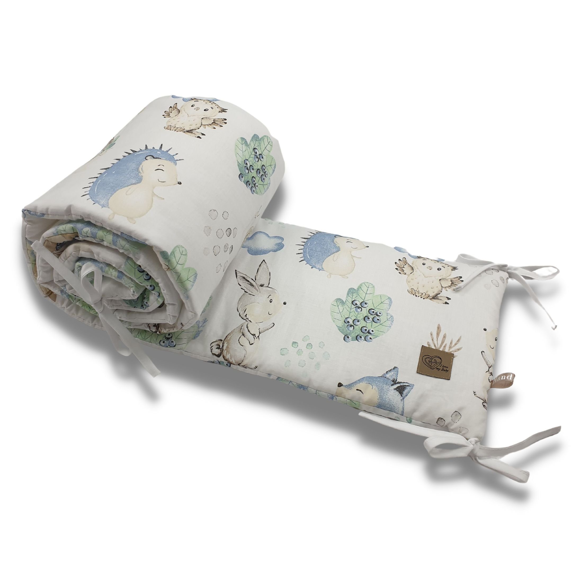 Babybettbezug Baby Bett Set Igel grau 187 Ausstattung für Kinderbett 70x140 cm, 5tlg, Babymajawelt (5 St), Modernes Design, Top Baumwolle, Made in EU