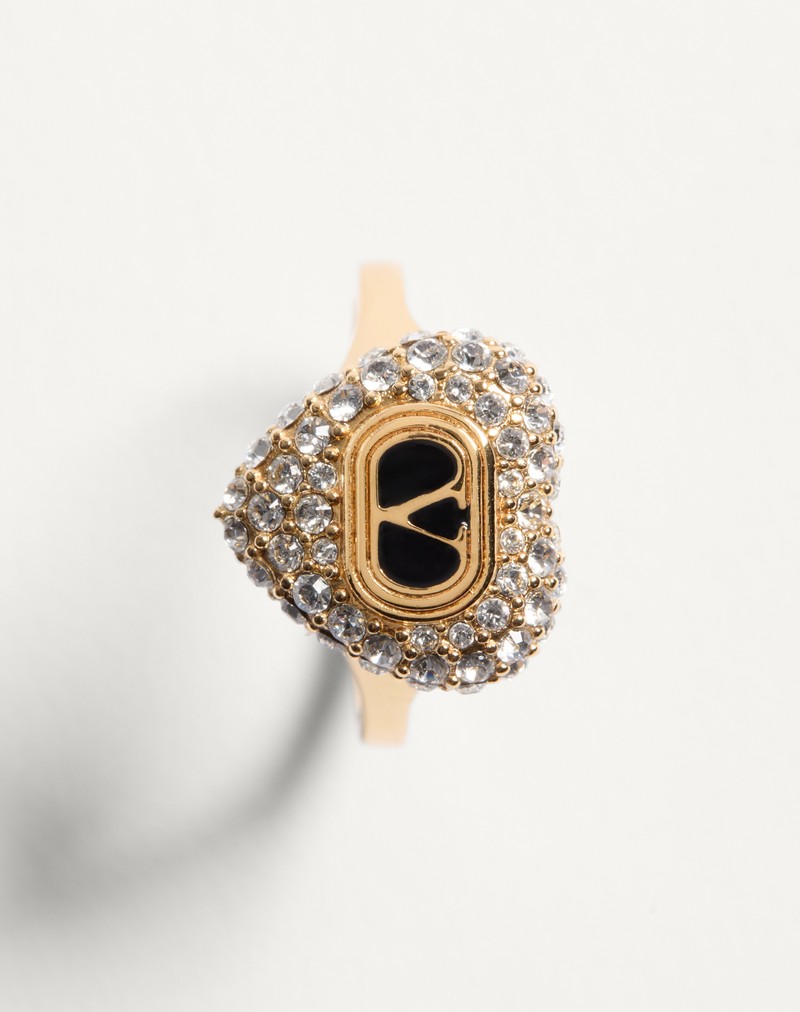 Coeur Royal-ring i metal, emalje og Swarovski®-krystaller