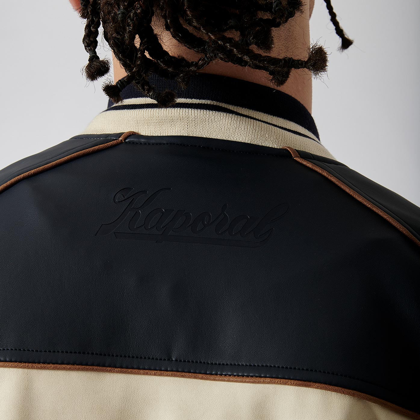 MONGI  Blouson bleu style université homme