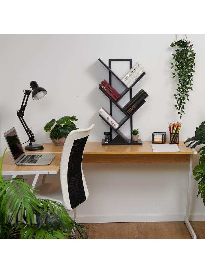 relaxdays Bücherregal in Schwarz - (B)40 x (H)71 x (T)21,5 cm günstig kaufen onesize