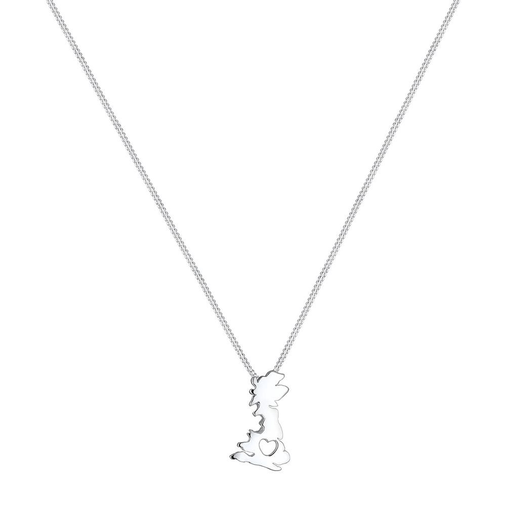 Elli Elli Collier Femme Contour d'Angleterre - (925/1000) Argent Bijoux