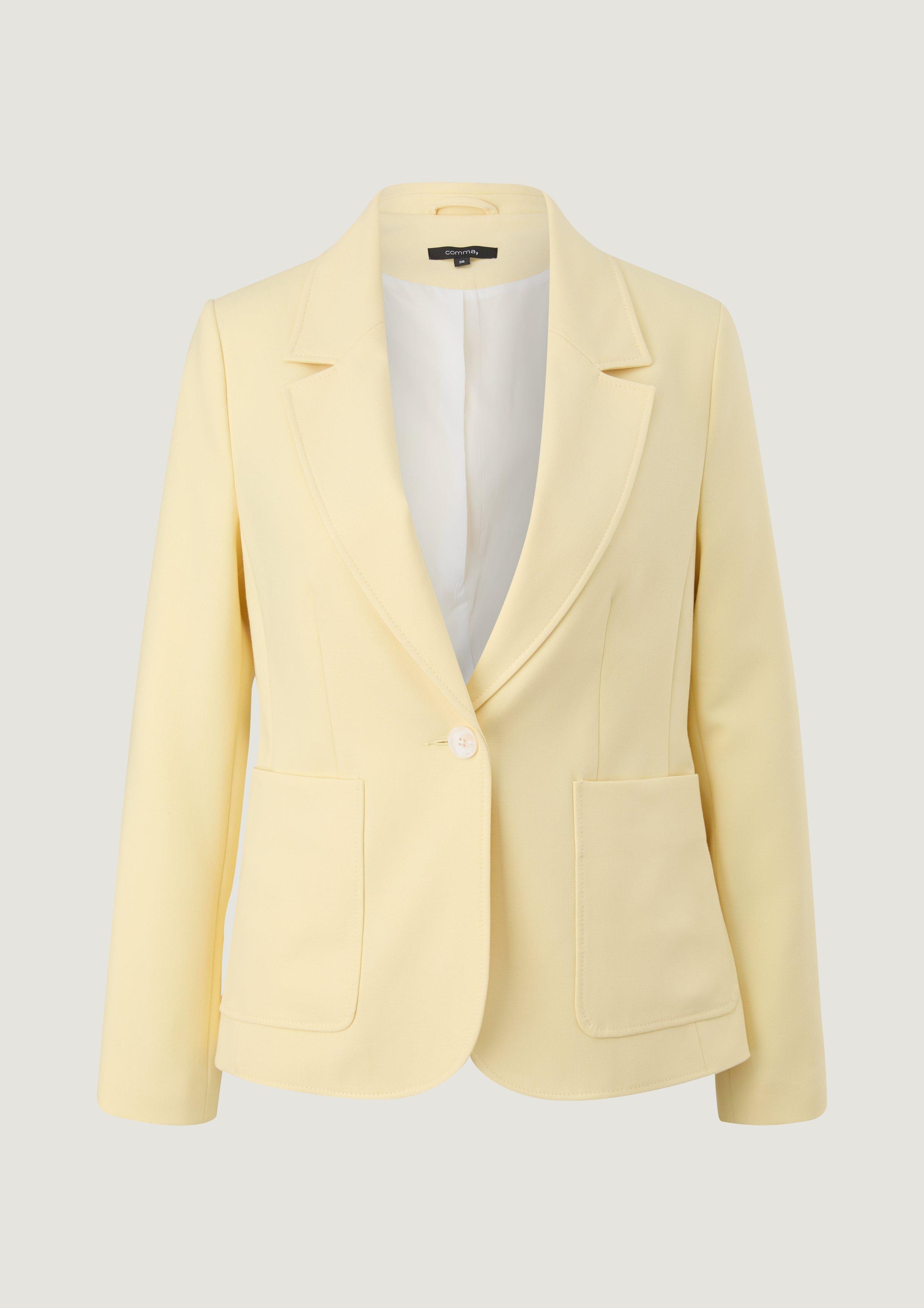 Blazer aus Viskosemix - helles zitrone