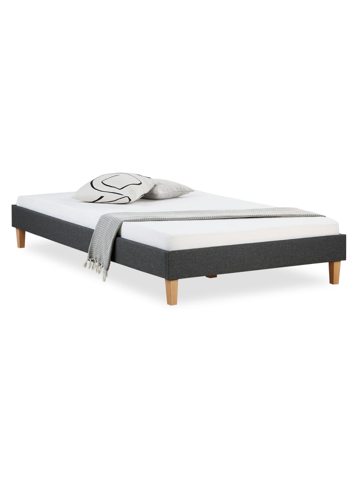 Homestyle4u Polsterbett mit Lattenrost 120x200 cm in Grau günstig kaufen