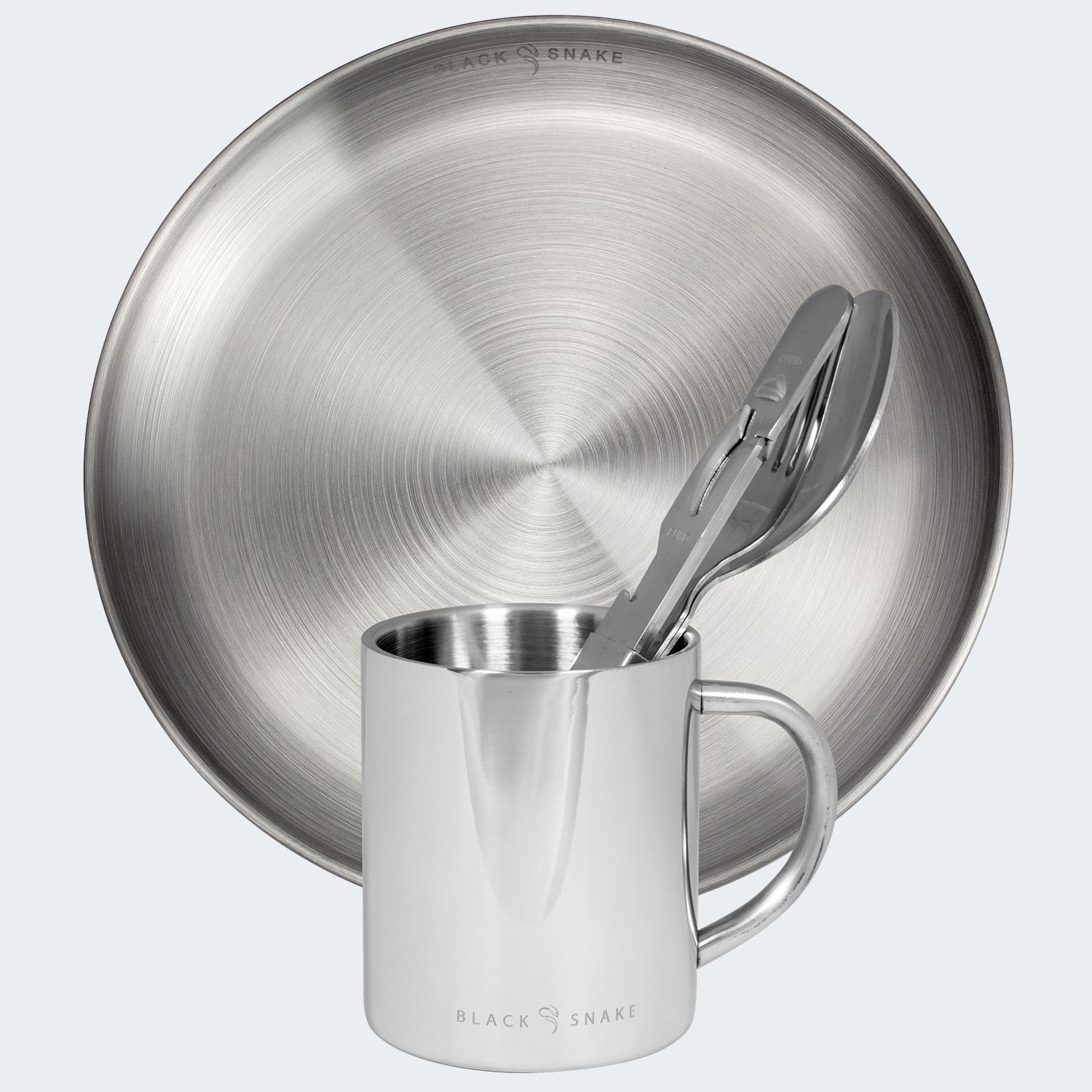 Black Snake 6-teilig Edelstahl Campinggeschirr Set