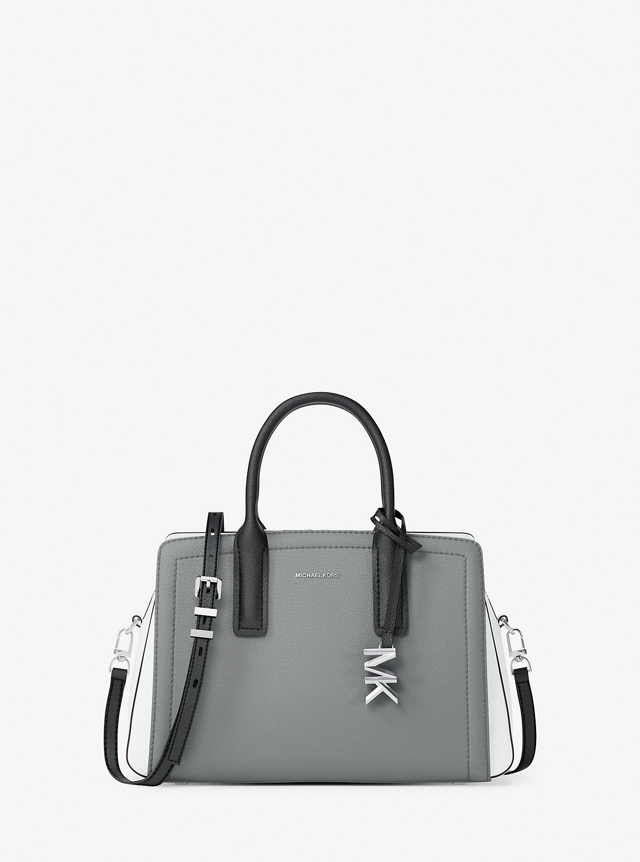 Laila liten skinnveske med fargeblokker – STORM MULTI