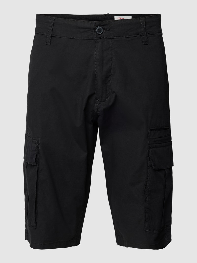 Cargoshorts mit Stretch-Anteil in schwarz