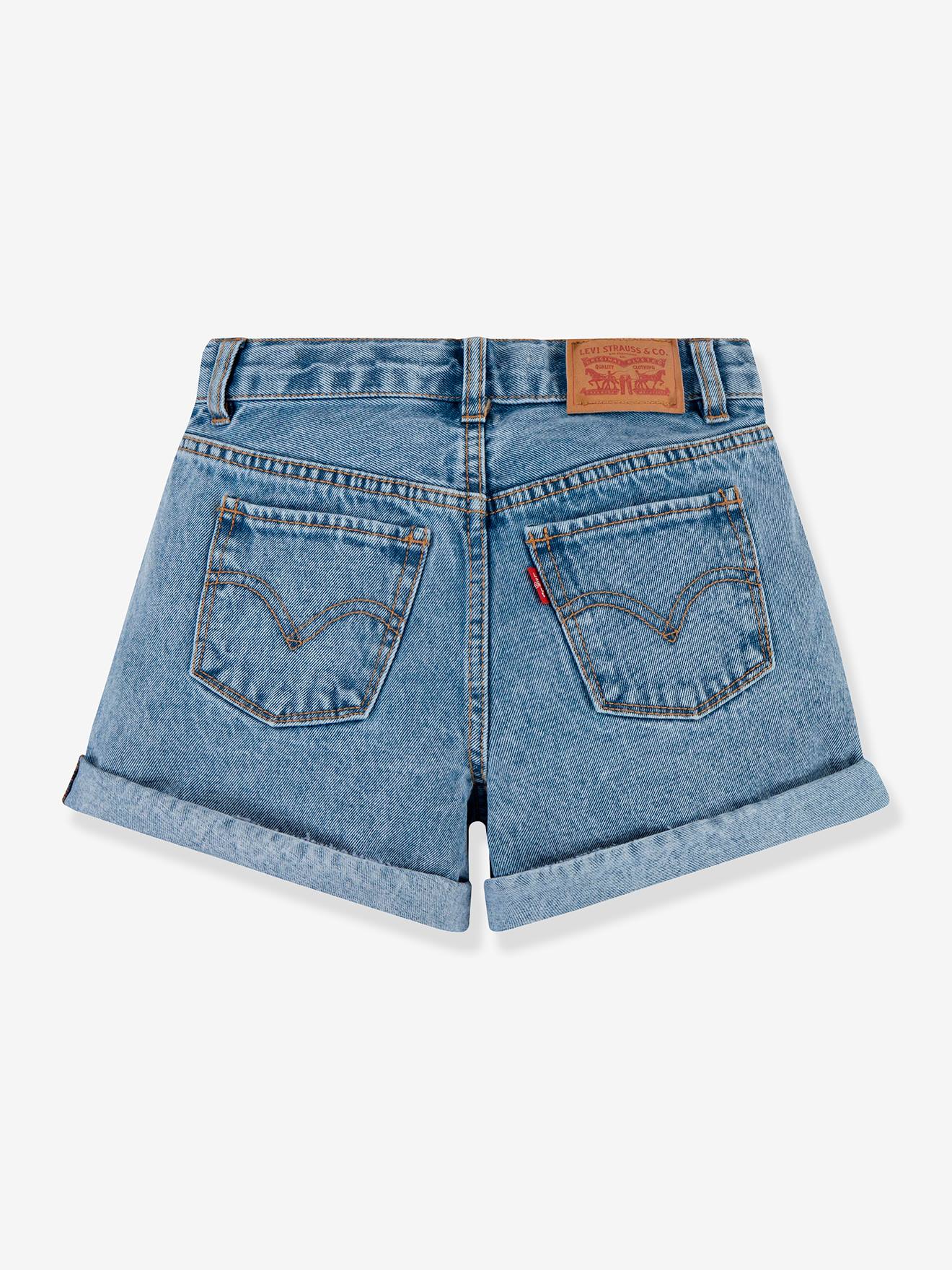Levis Mädchen Mom-Jeansshorts Levi's, Bio-Baumwolle - jeansblau
