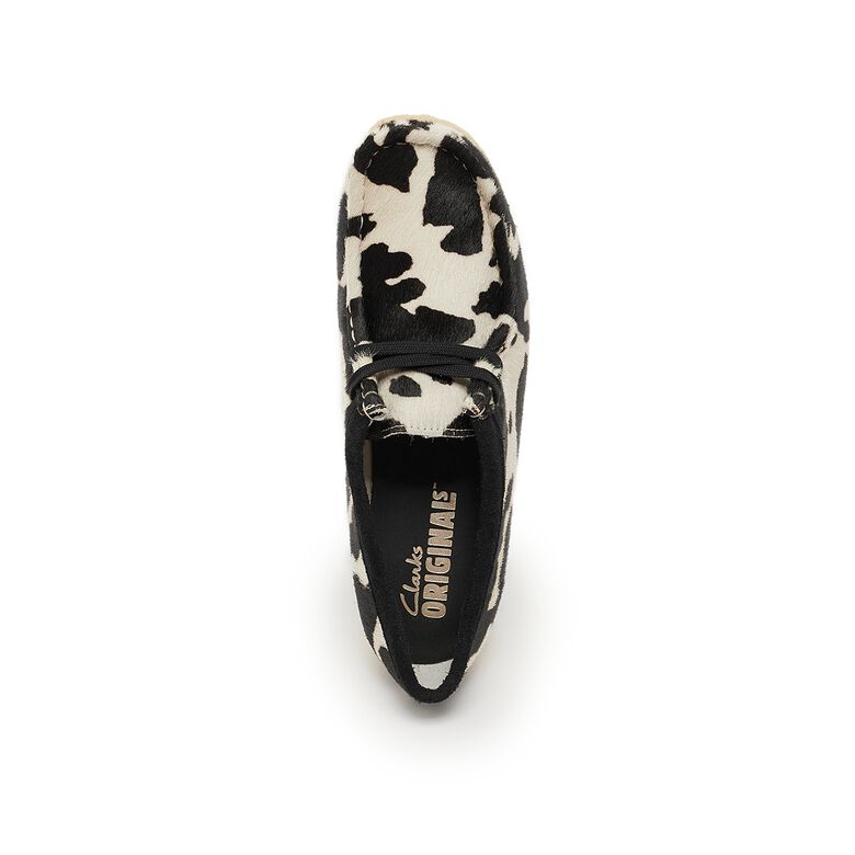 Clarks Wmns Wallabee cow print hairon