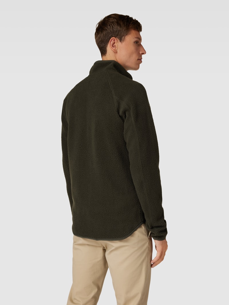 Fleecejacke mit Brusttasche Modell 'Pile' in olivgrün