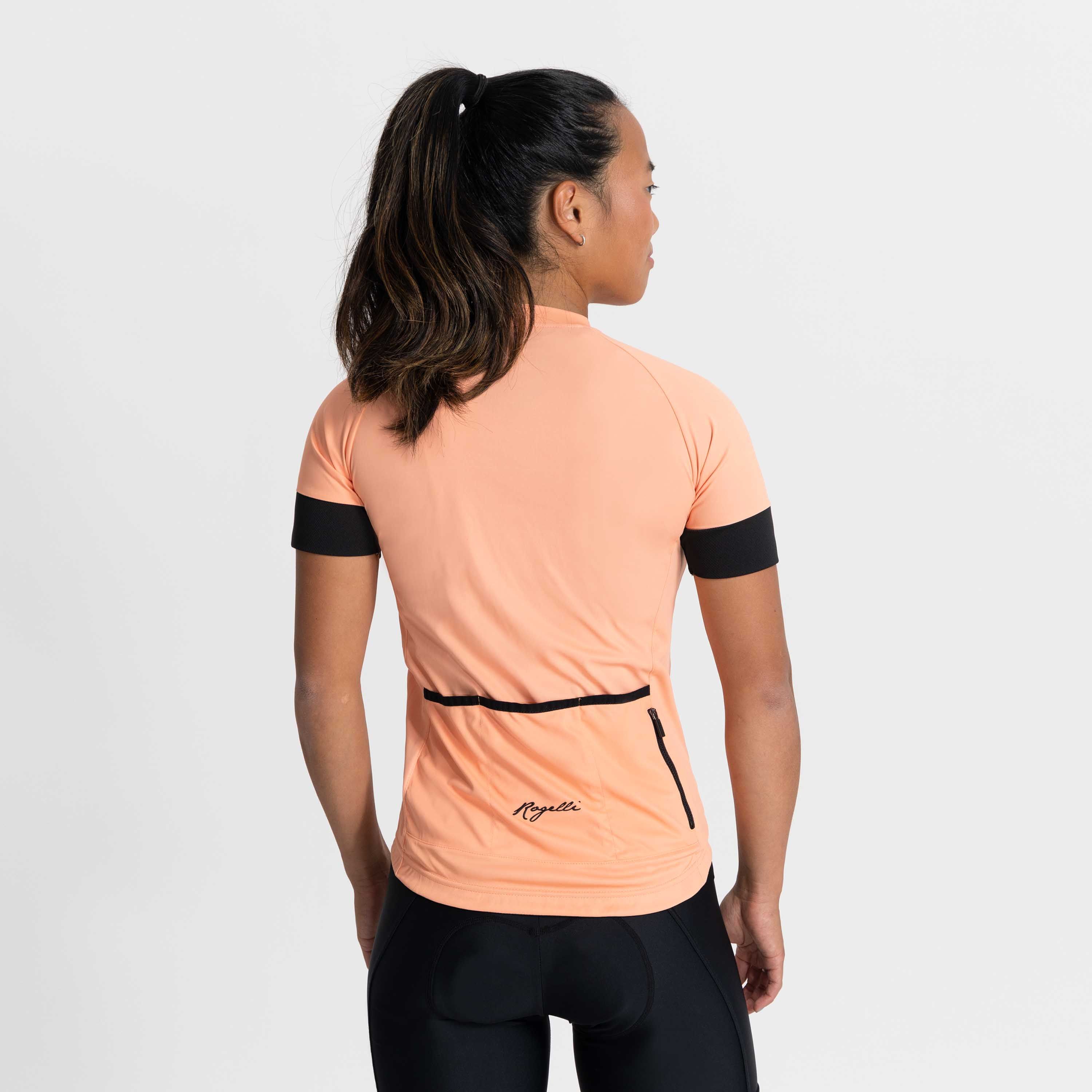 Rogelli Modesta Koralle/Schwarz Damen Radtrikot Kurzarm