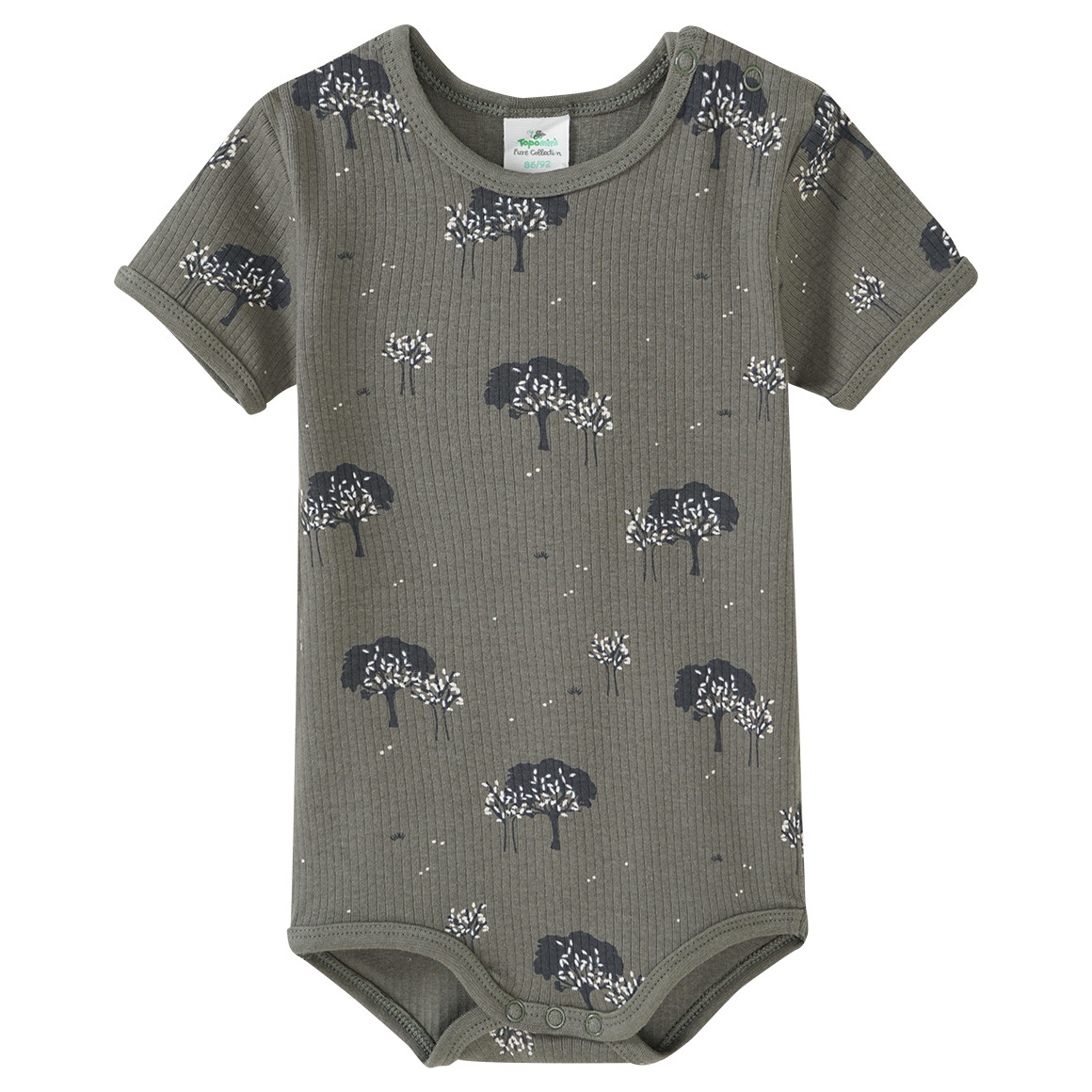 3 Baby Bodys mit Rippstruktur